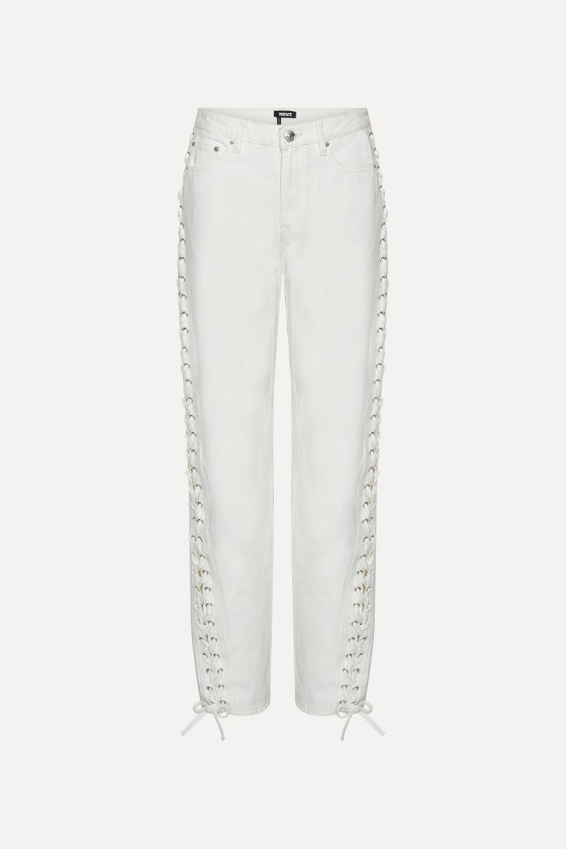 LOOSE FIT LACED JEANS