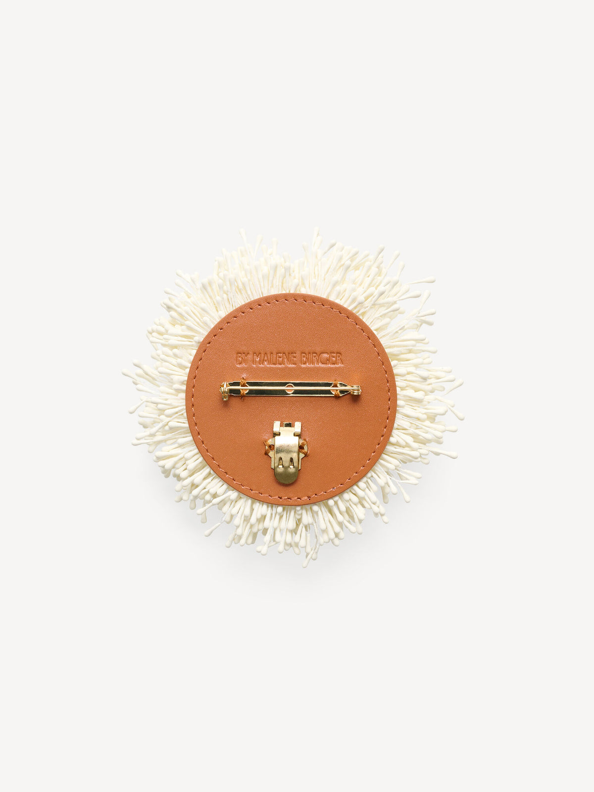 Henna Brooch Soft White back