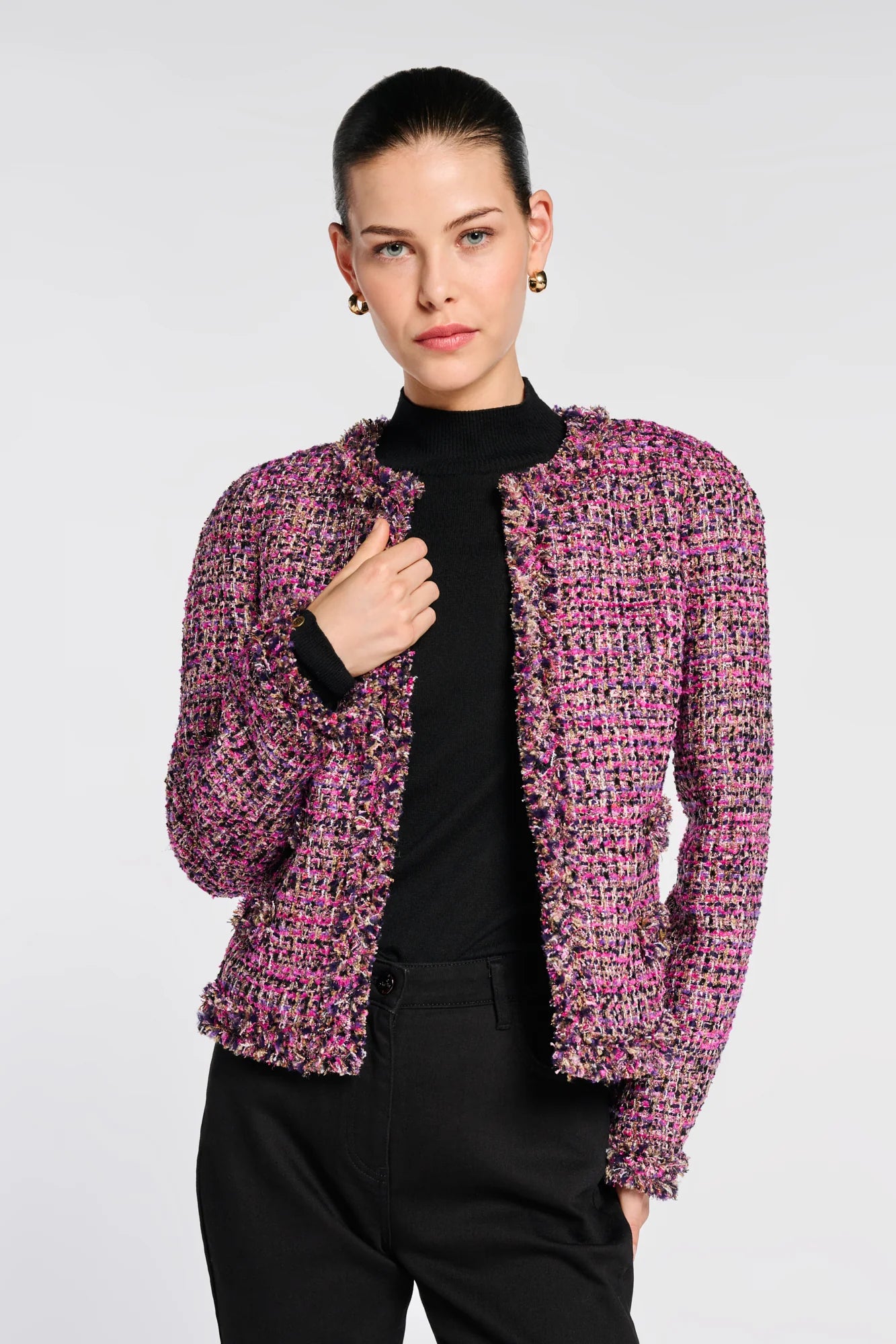 Thia Bordeaux Tweed Jaket