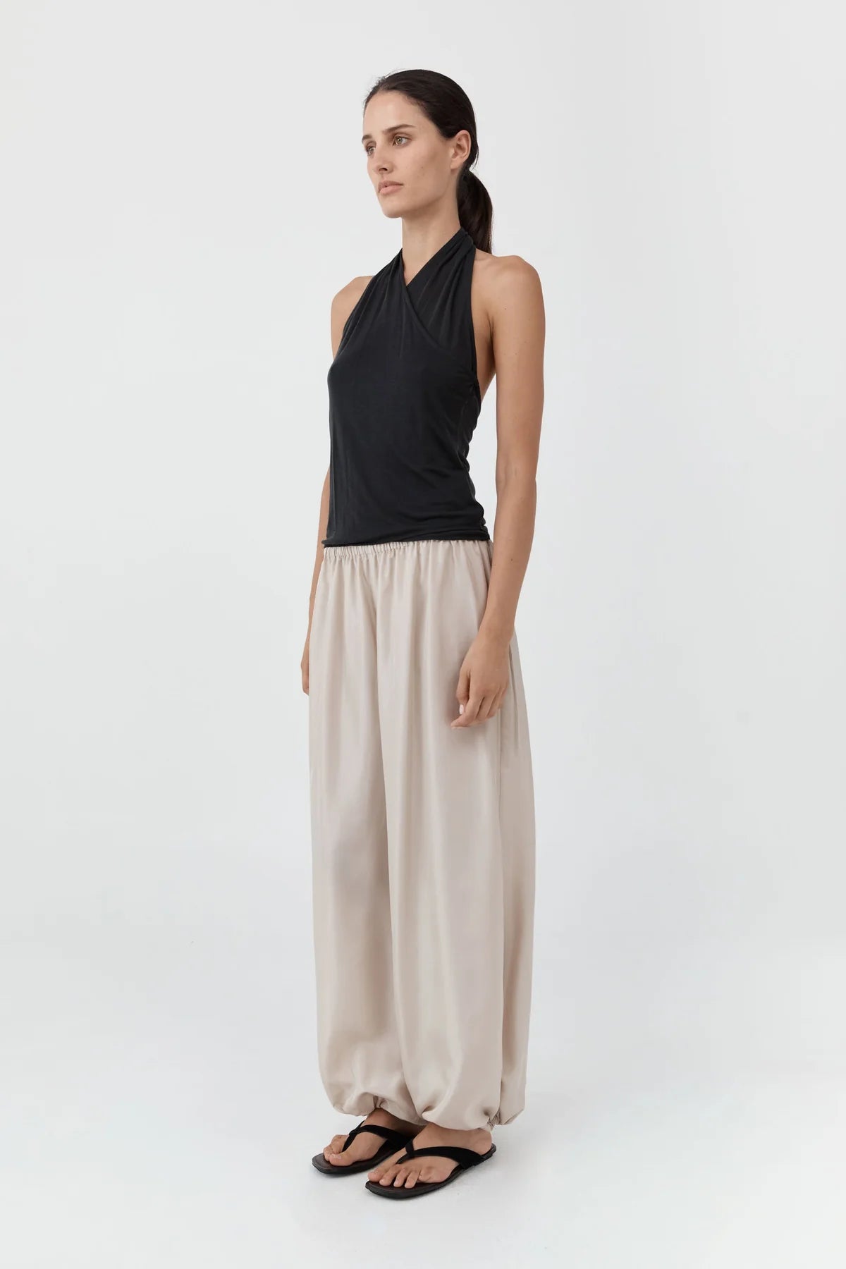 Silk Adjustable Balloon Pants