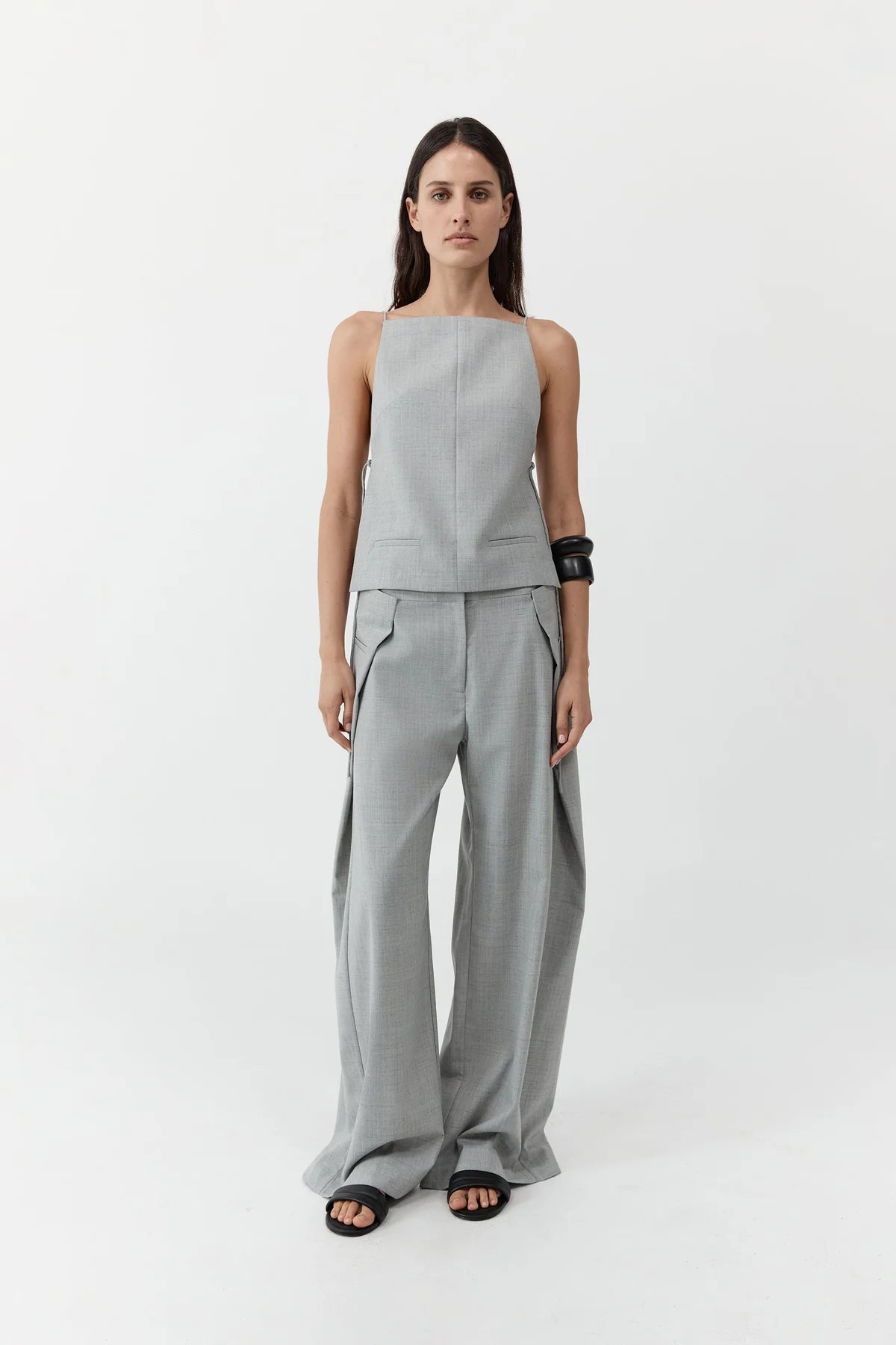 SQUARE SIDE TIE TOP