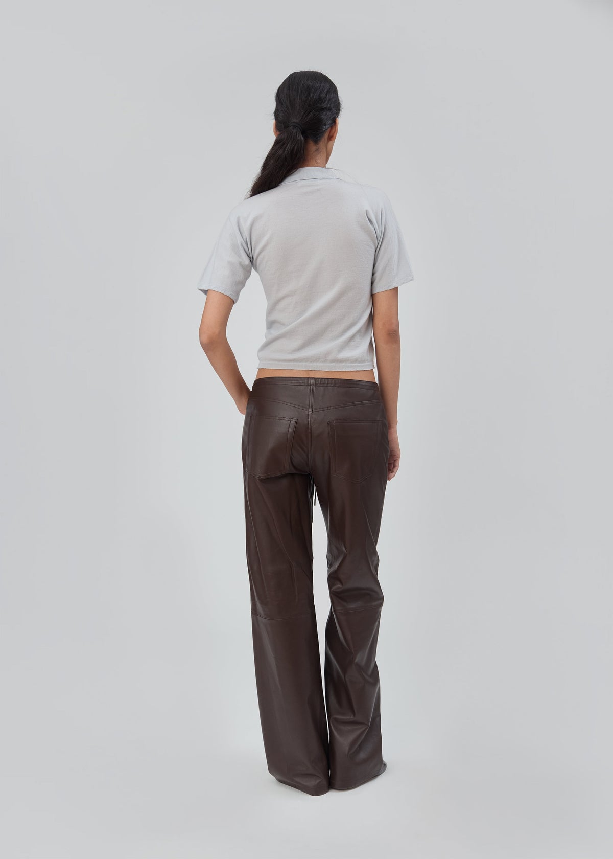 Cool Jean in Brown Leather - back