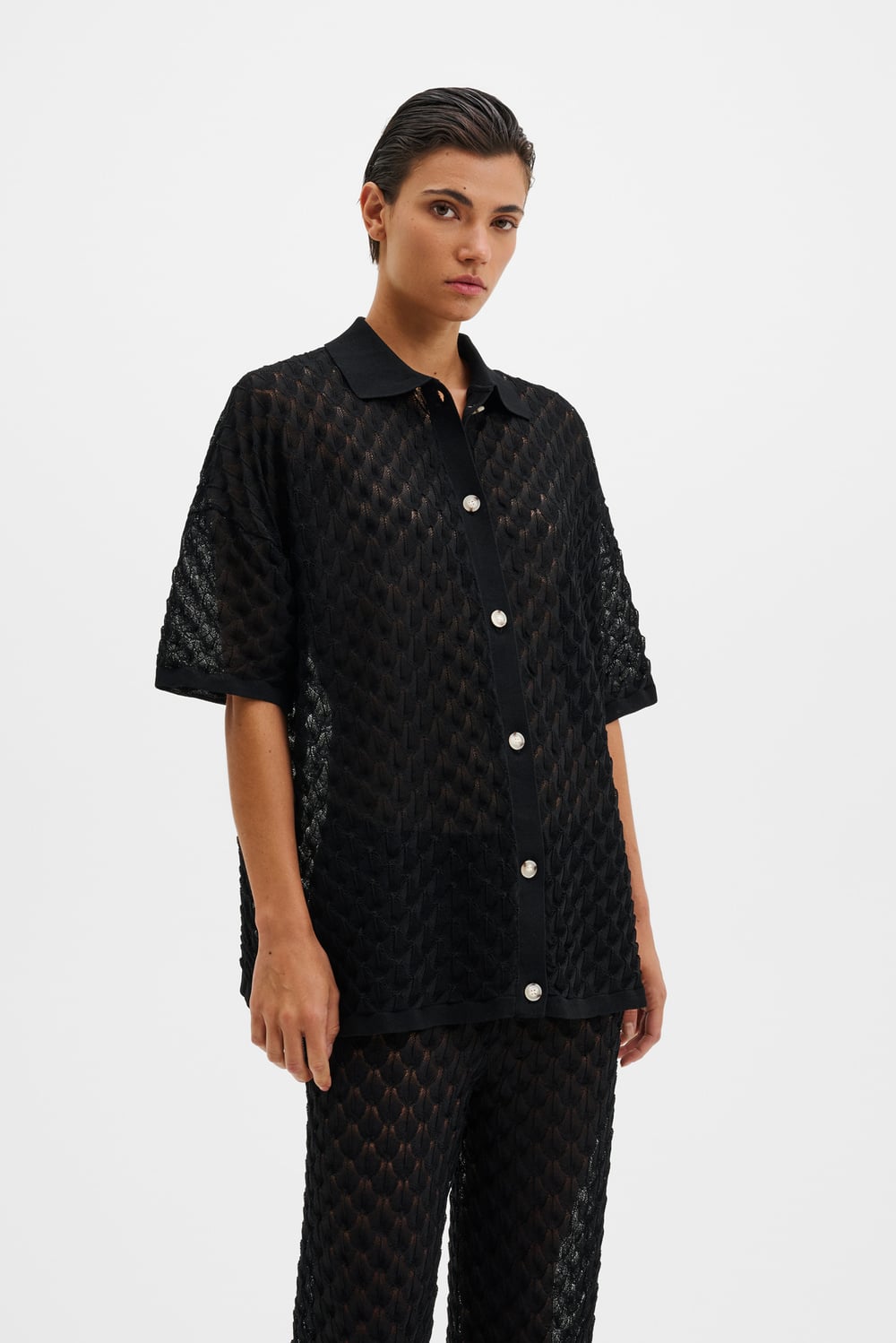 Moa shirt - Black Metallic