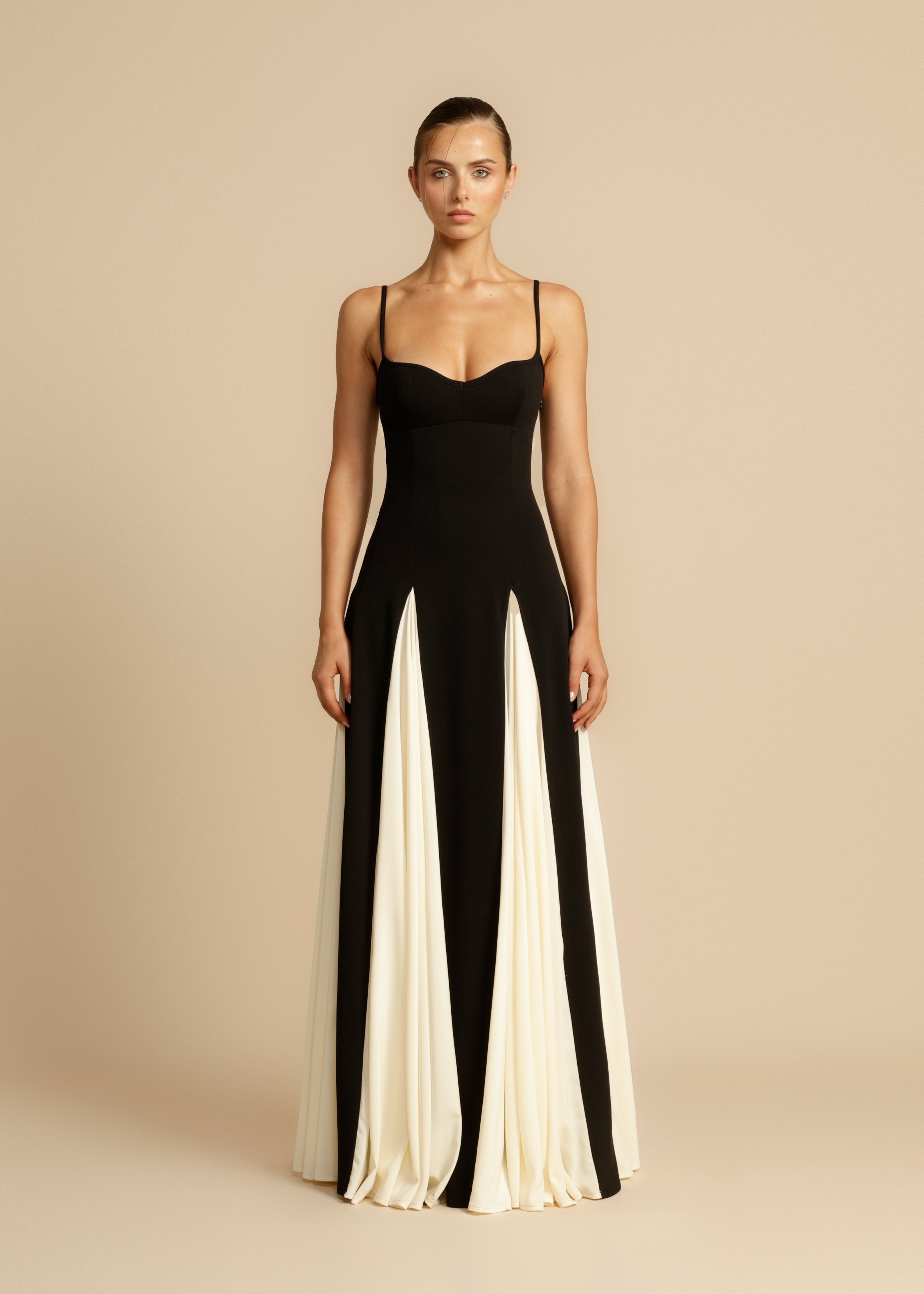 Paloma Dress Black/White