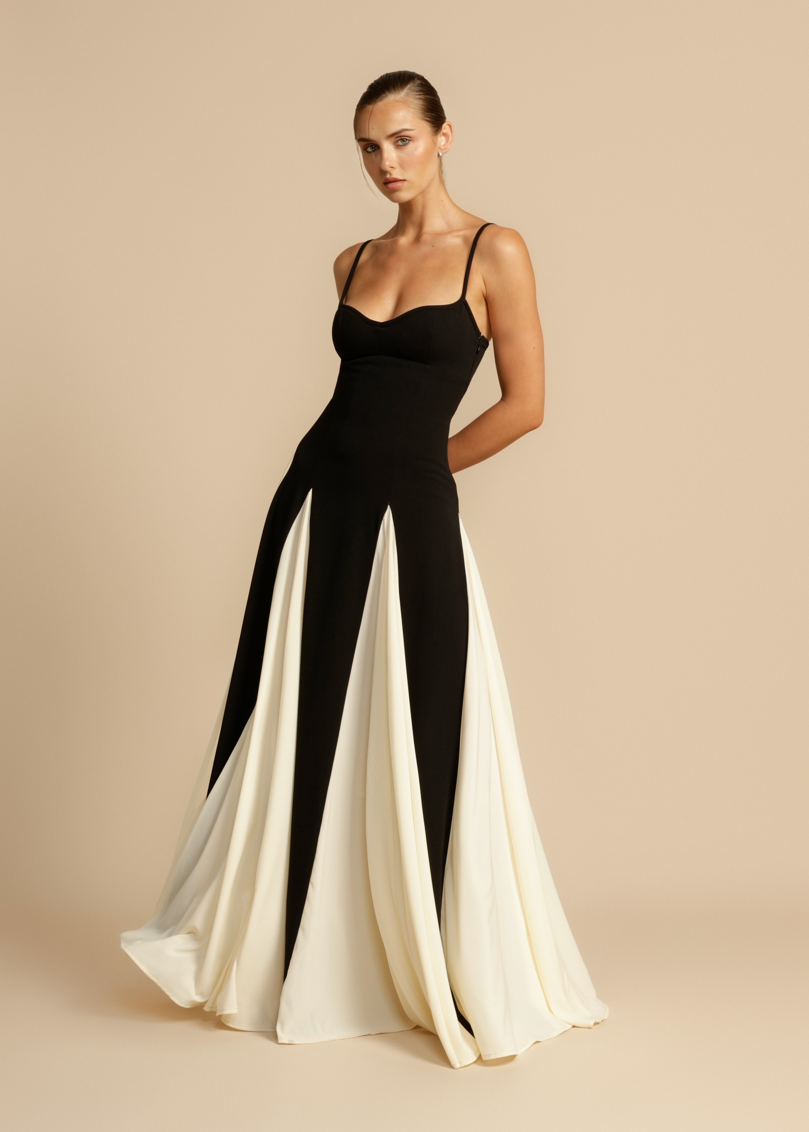 Paloma Dress Black/White