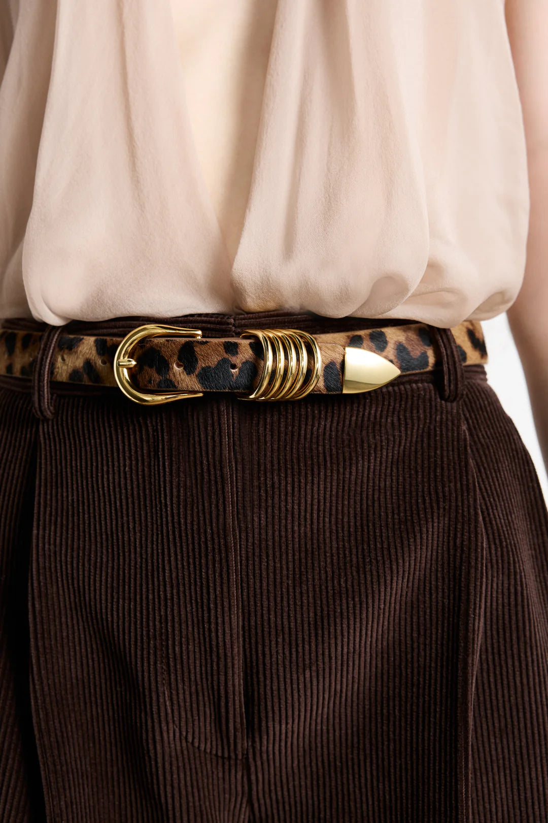 HOLLYHOCK PONYHAIR LEATHER BELT