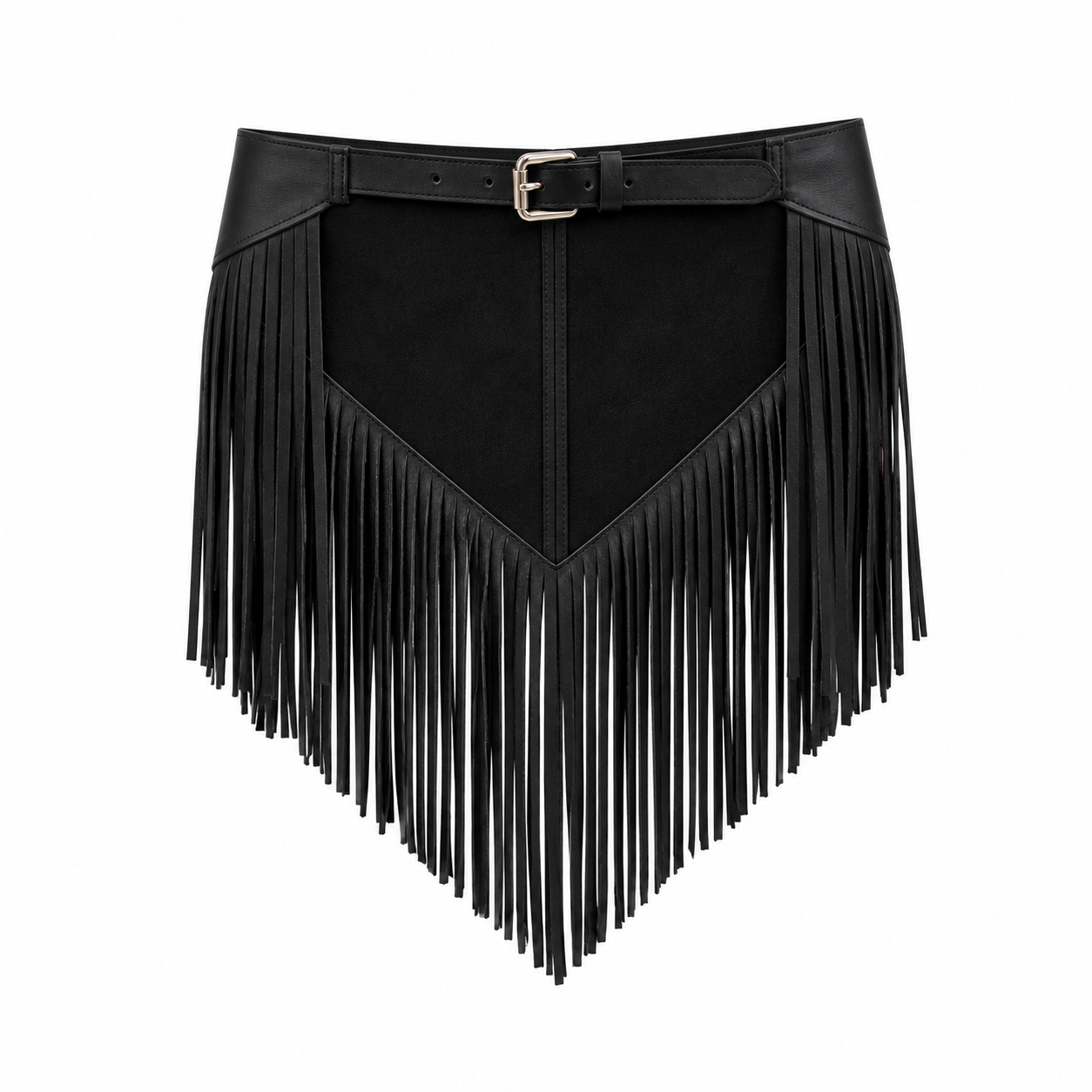 Leather Bandana Fringe Belt