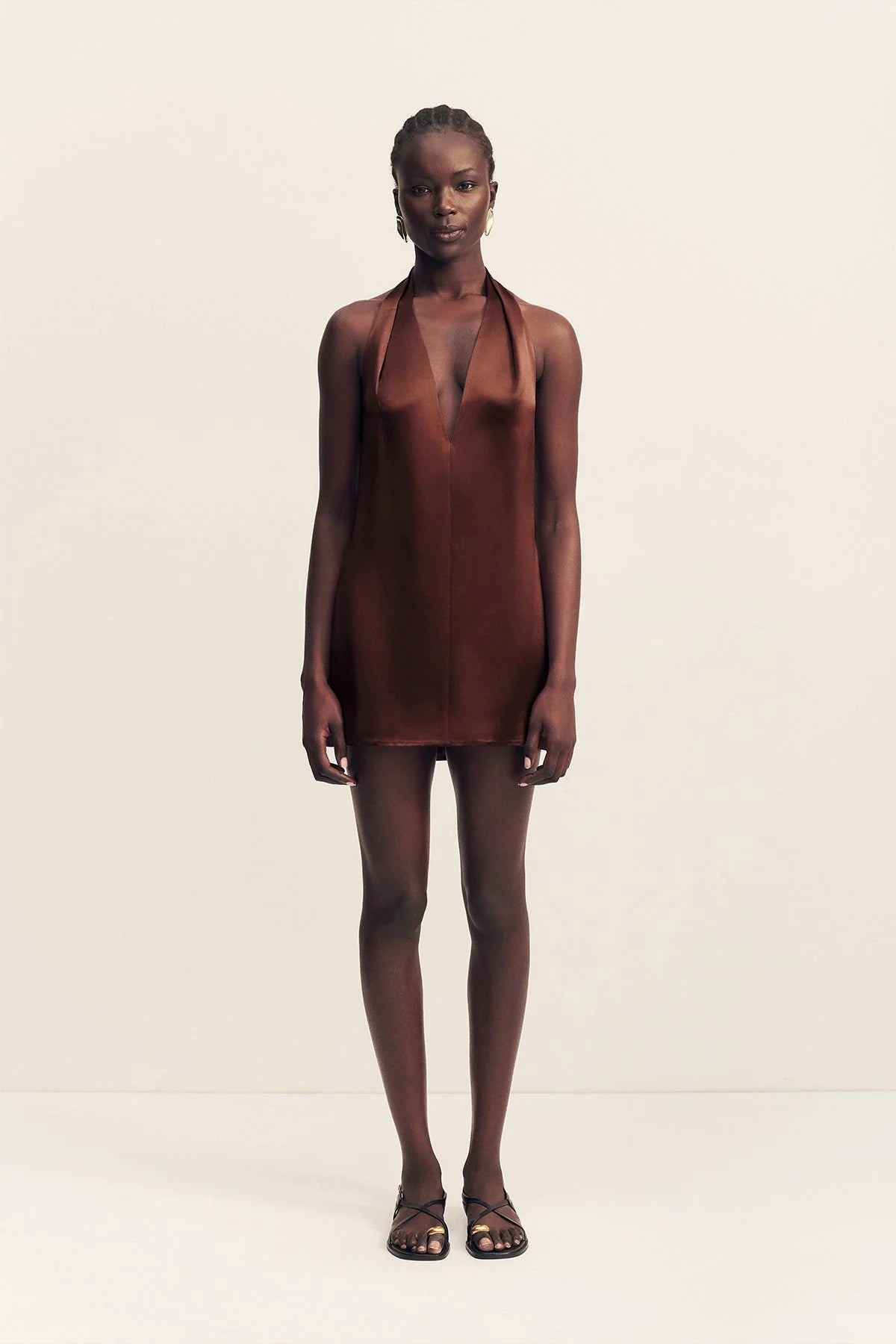 SAVANNA HALTER MINI DRESS