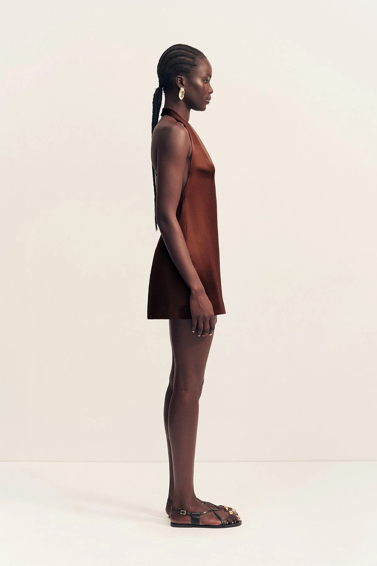 SAVANNA HALTER MINI DRESS