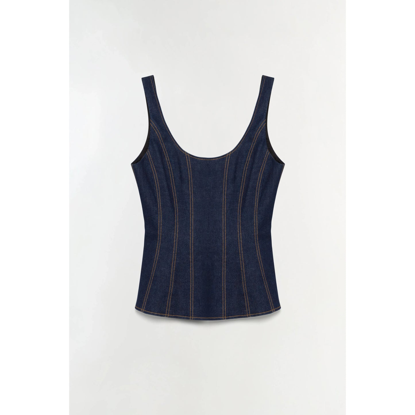 LACHLAN DENIM BUSTIER TOP