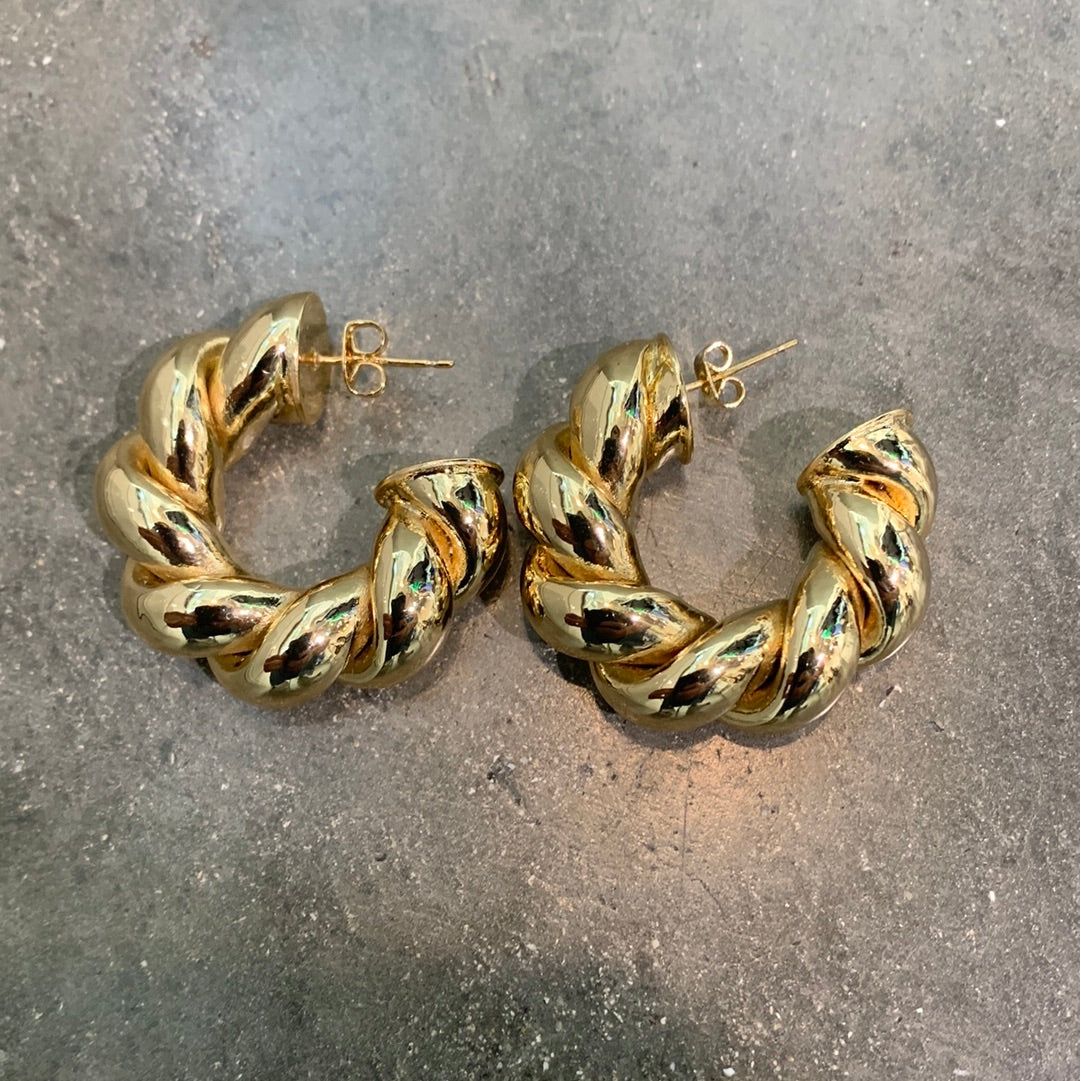 Bottega twisted big Hoop