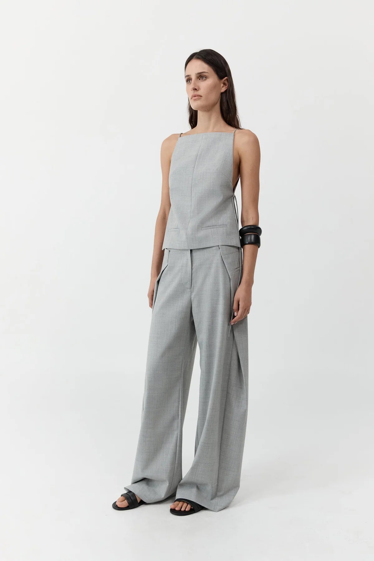 SQUARE SIDE TIE TOP