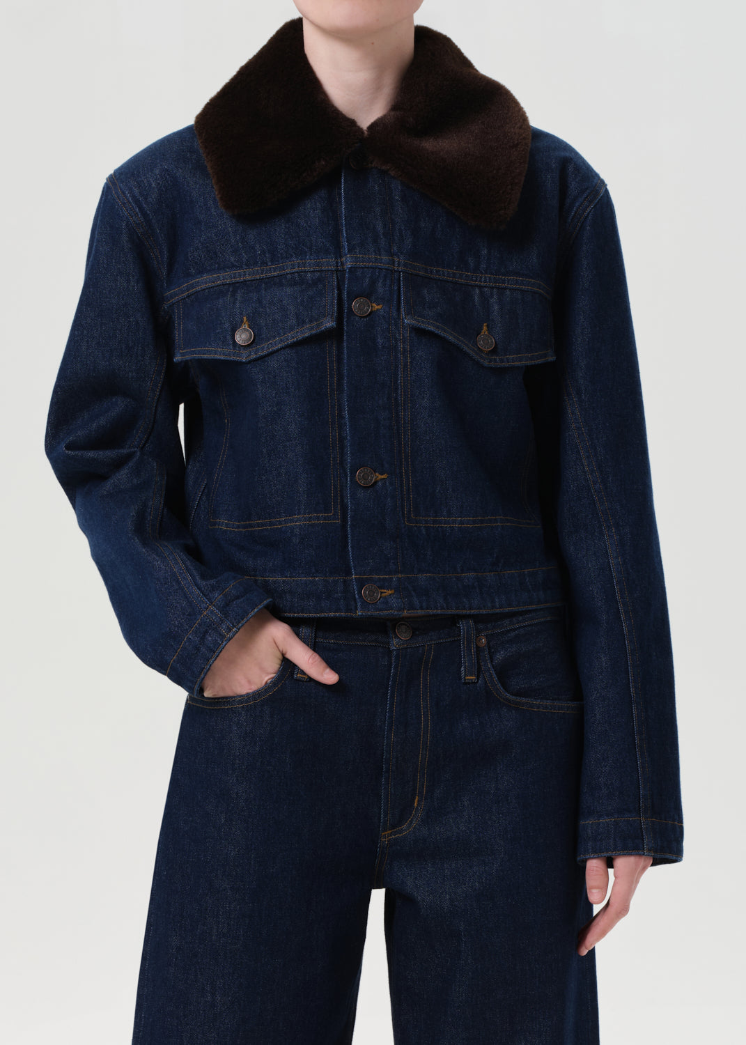 Walker Jacket in Rinse - front