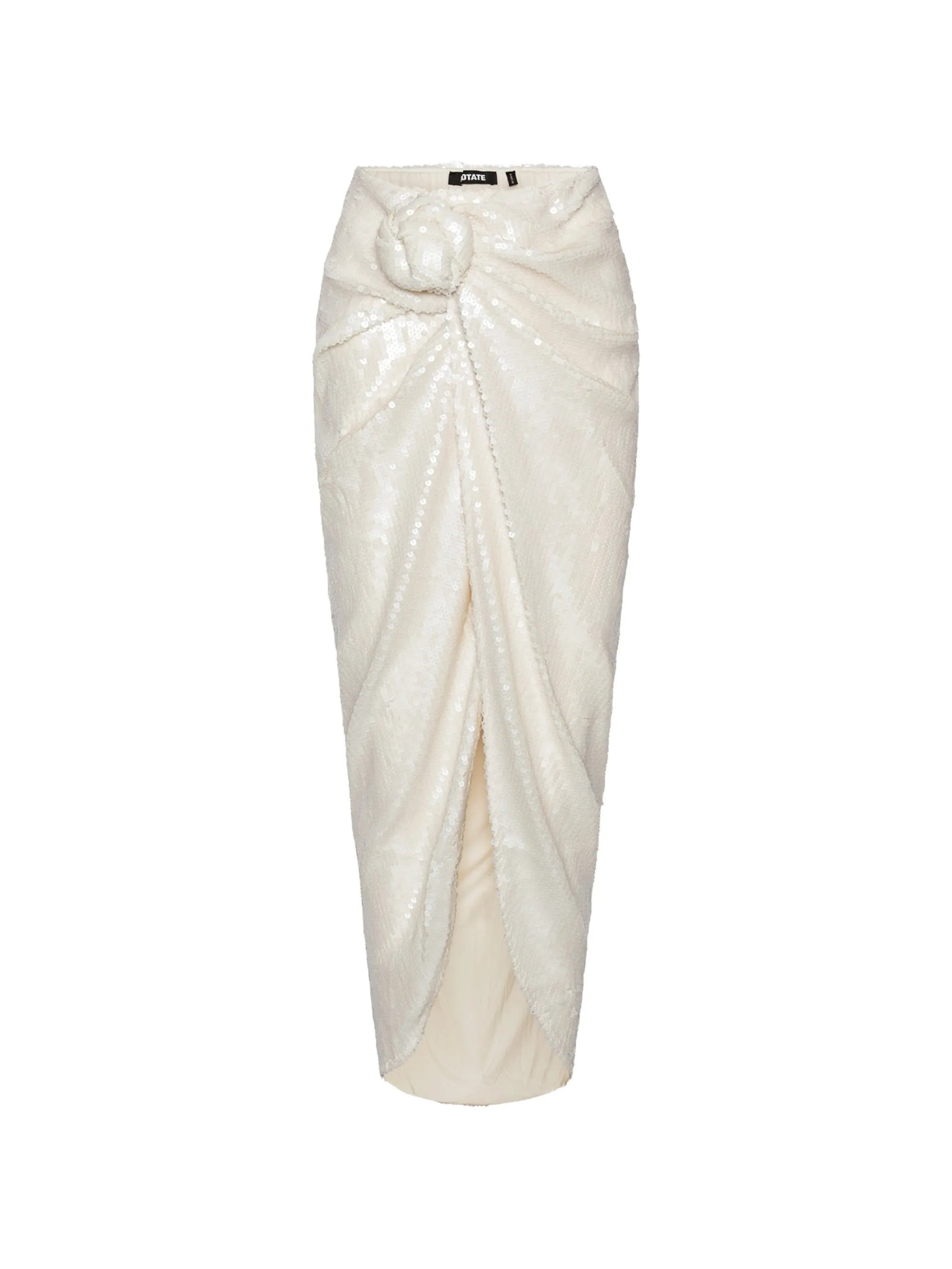 Sequins Knot Skirt - Egret