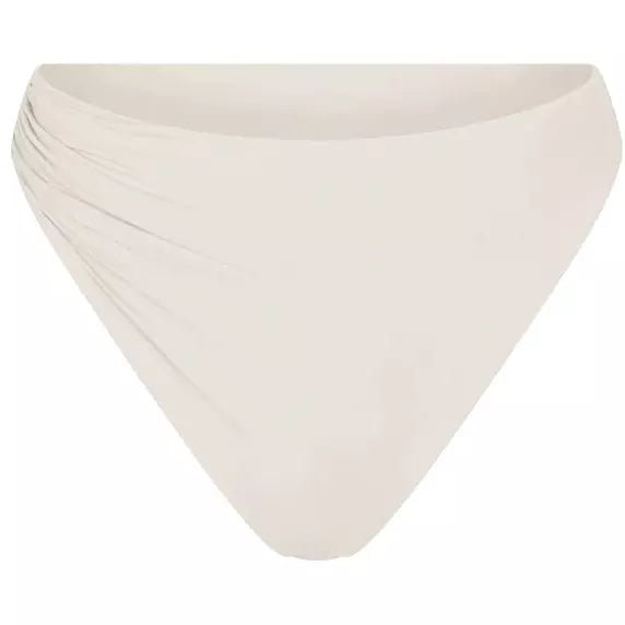 THE DRAPED ASYMMETRIC BIKINI BOTTOM