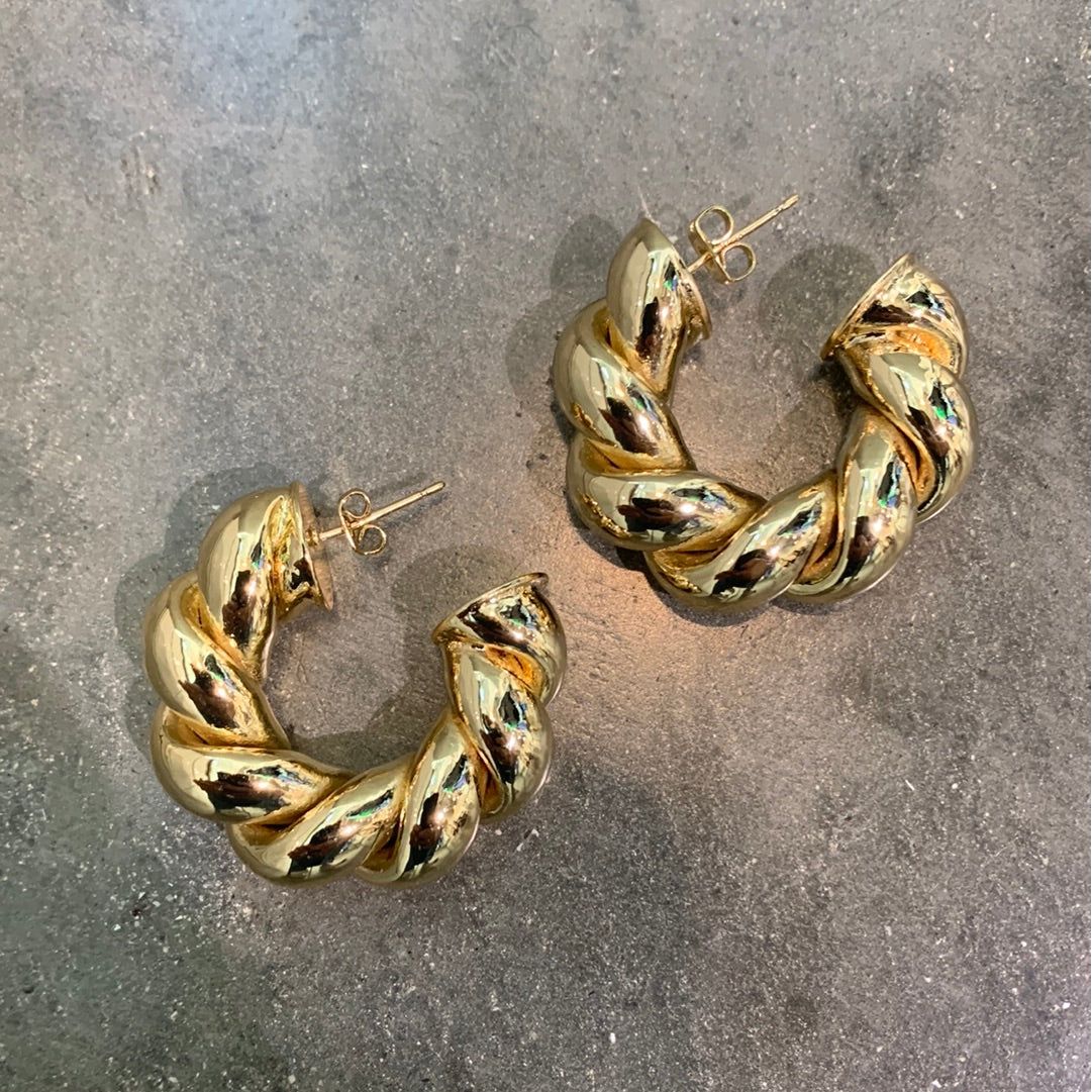 Bottega twisted big Hoop