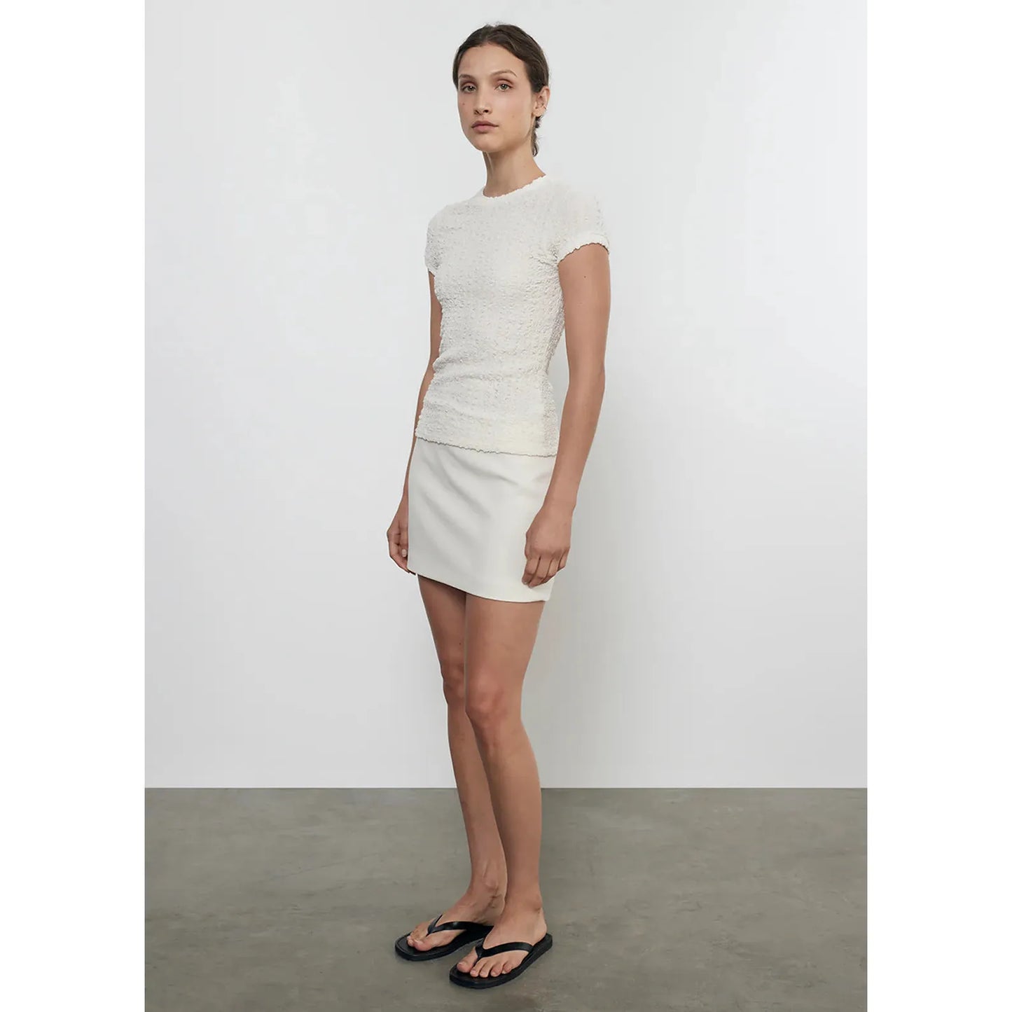 PUCKERED CAP SLEEVE