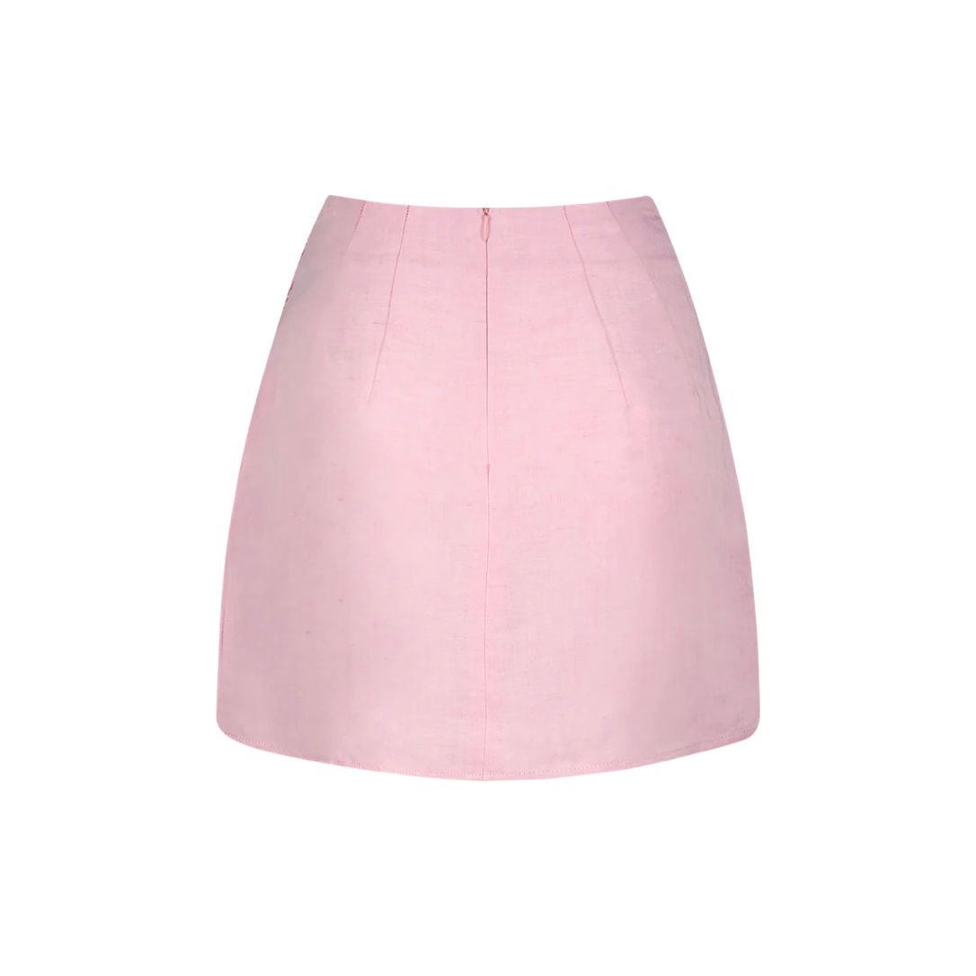 WRAP DRAPED MINI SKIRT