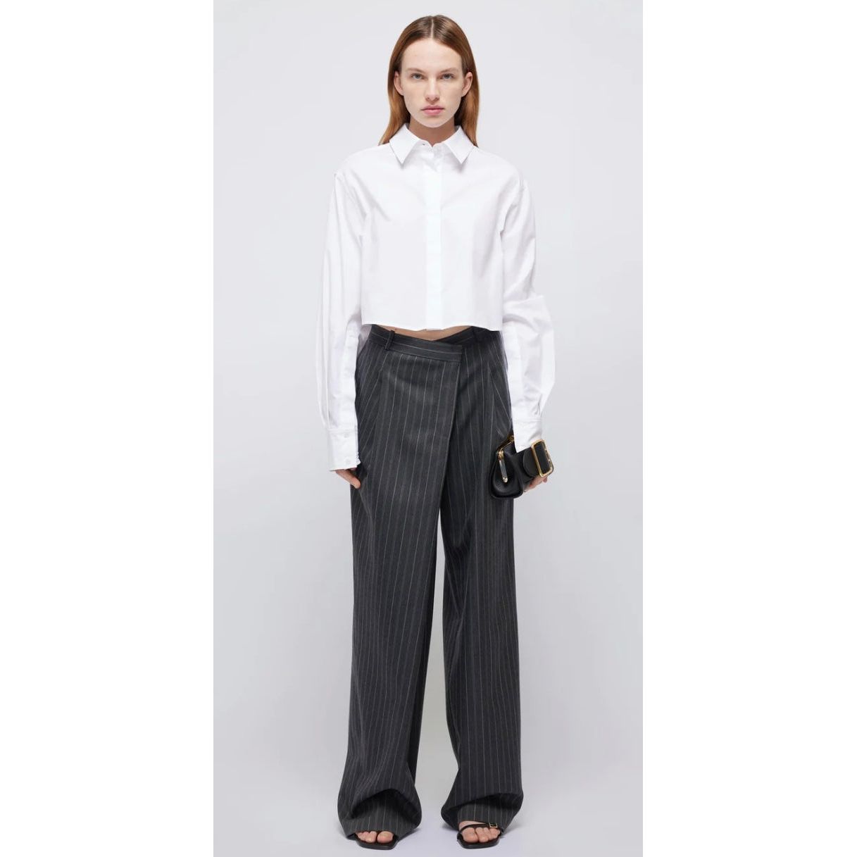RENATA CROPPED BUTTON DOWN SHIRT