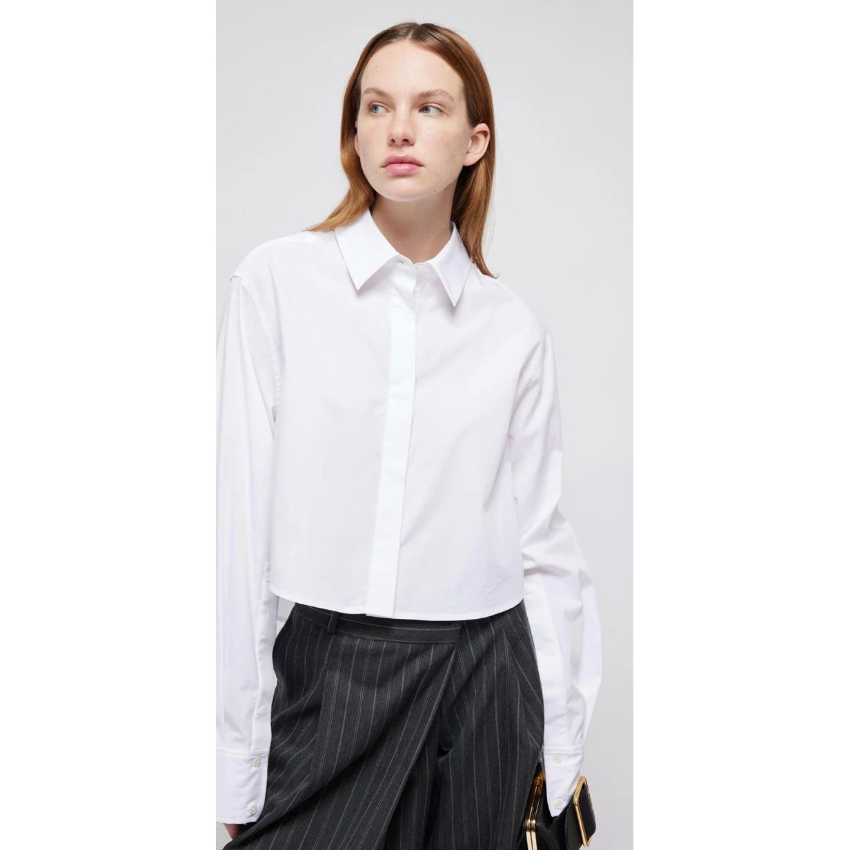 RENATA CROPPED BUTTON DOWN SHIRT