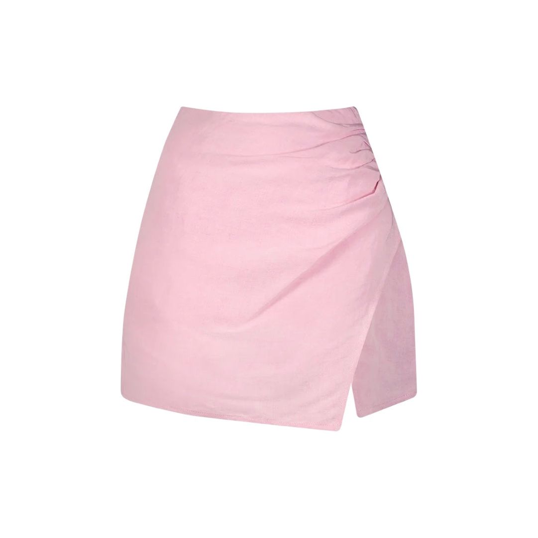 WRAP DRAPED MINI SKIRT