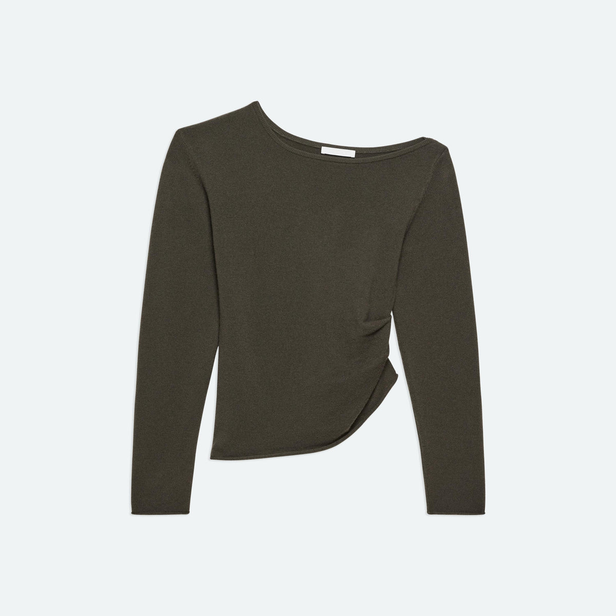 Helmut Lang Draped Asym Top - Gourd