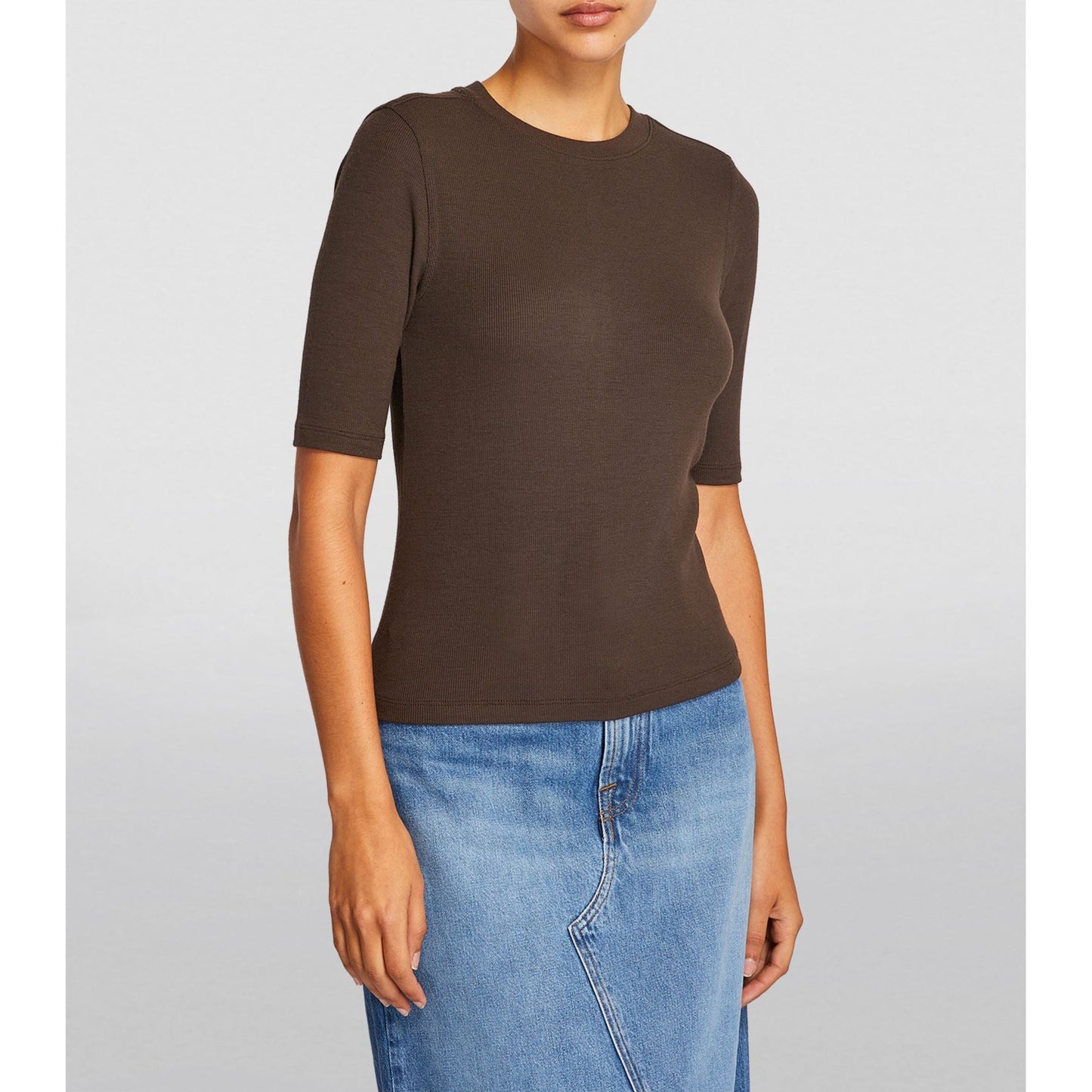 RIB CREWNECK TEE