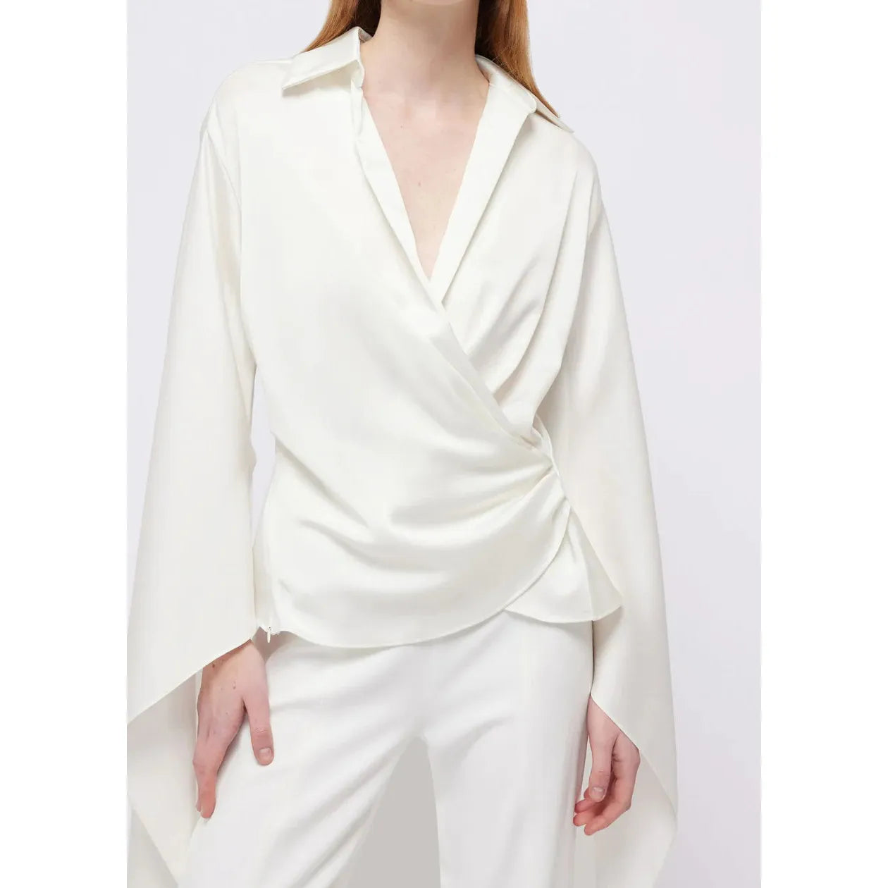 PARADISA CASCADE SLEEVE WRAP TOP