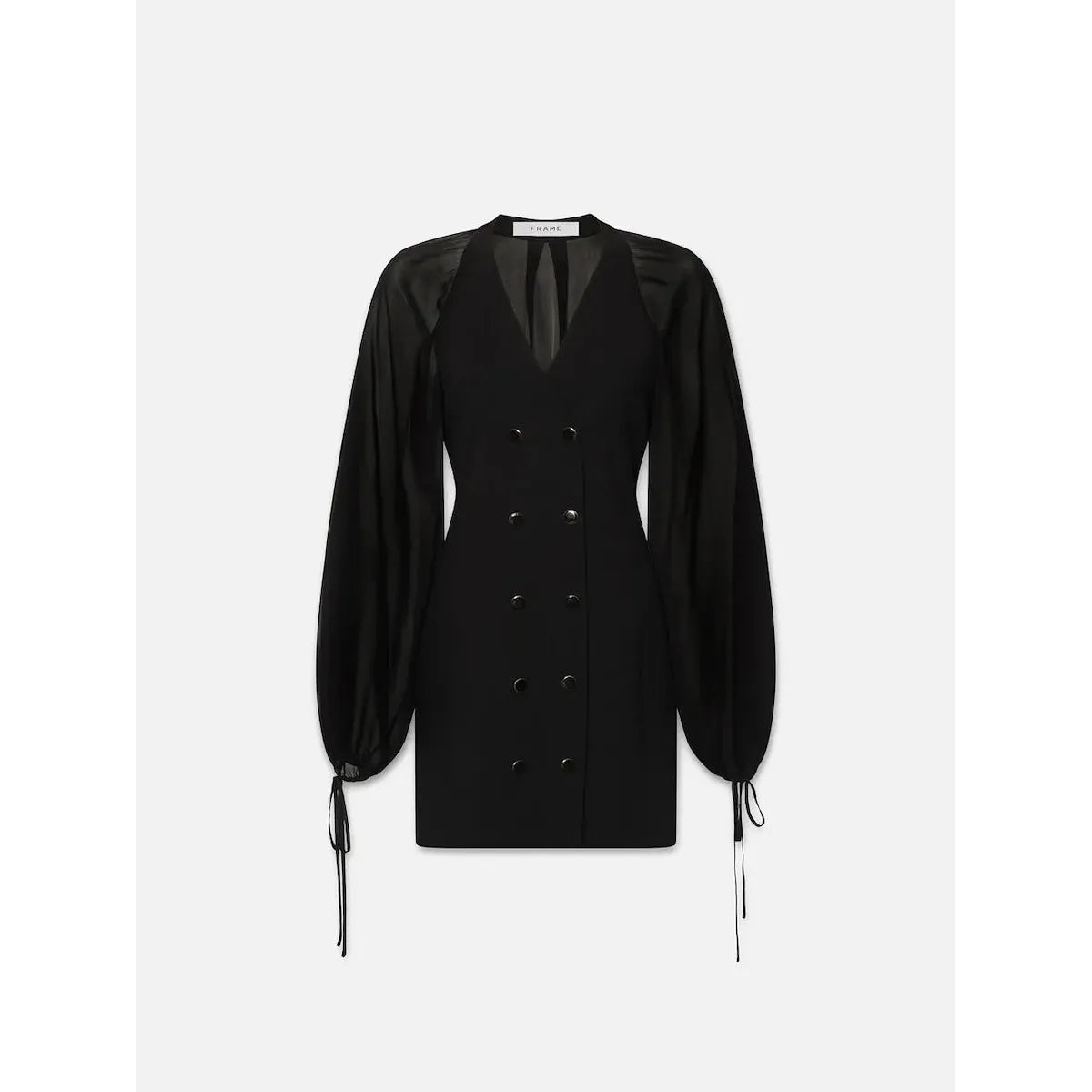 SHEER SLEEVE BLAZER DRESS