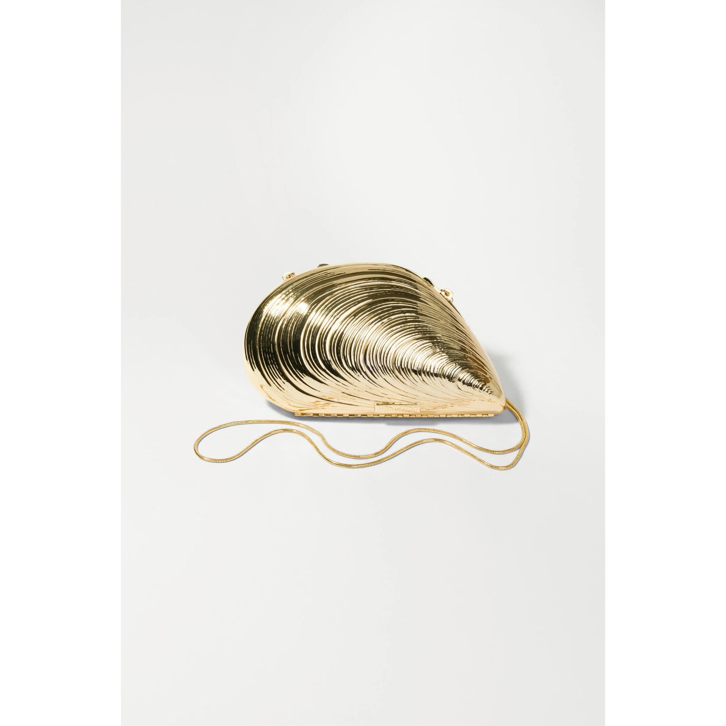 BRIDGET METAL OYSTER SHELL CLUTCH