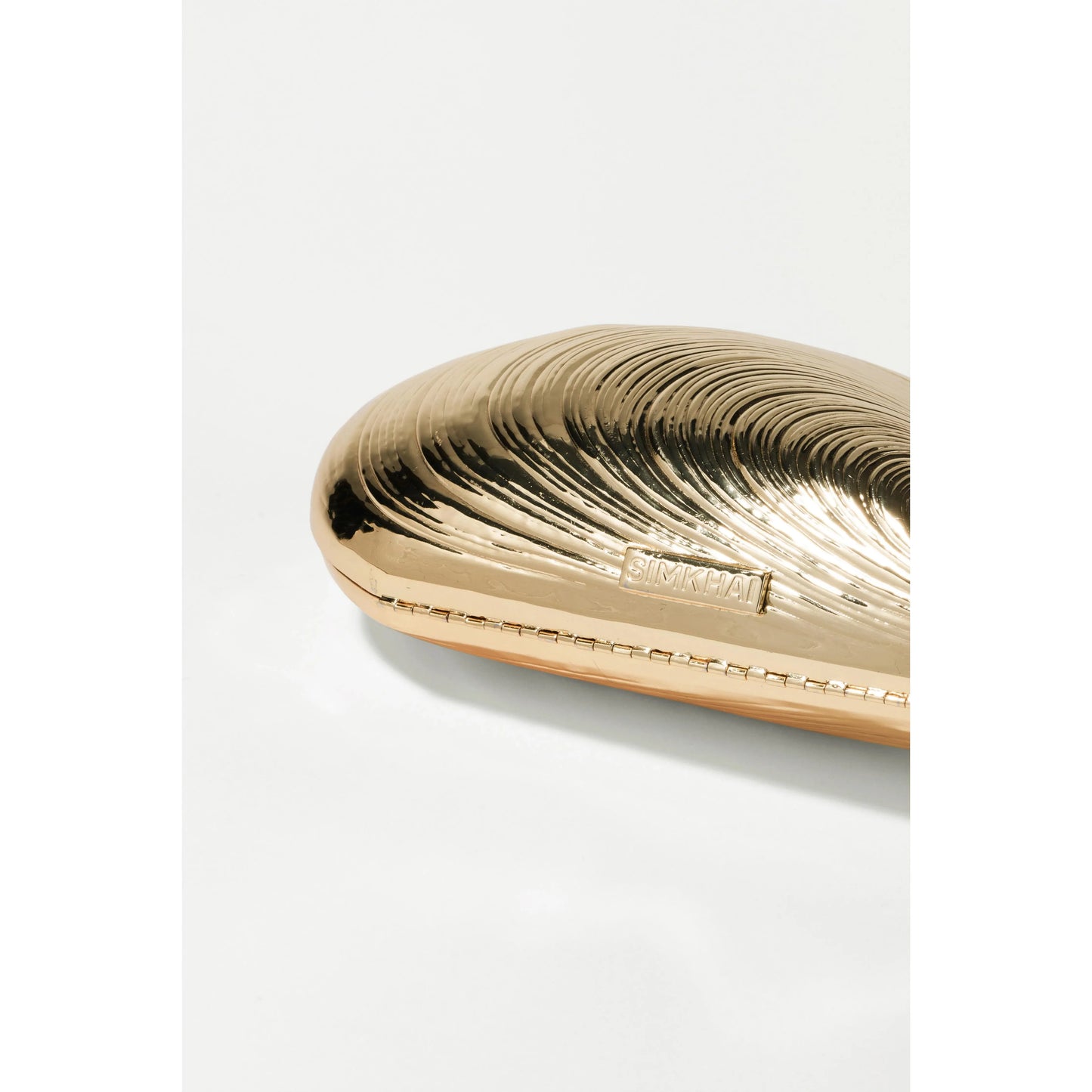 BRIDGET METAL OYSTER SHELL CLUTCH