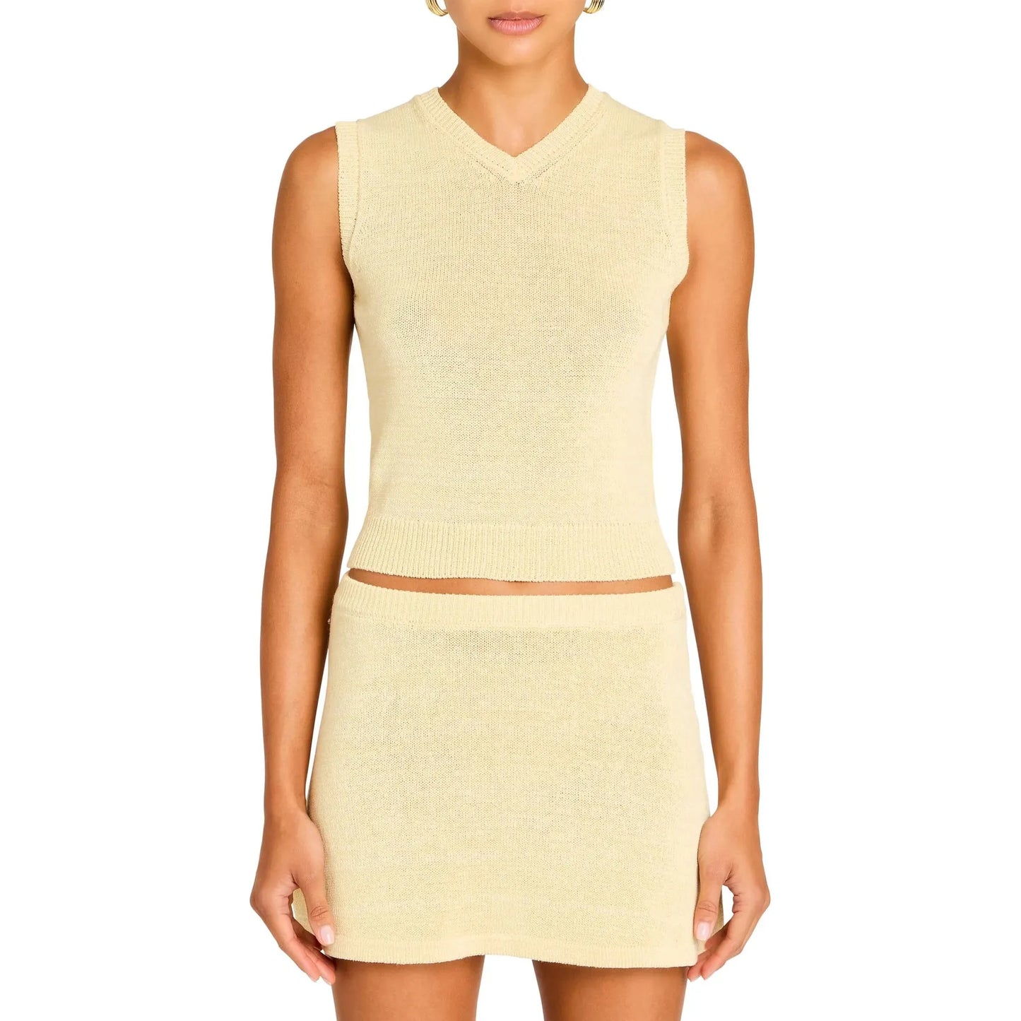 BEBE KNIT VEST TOP