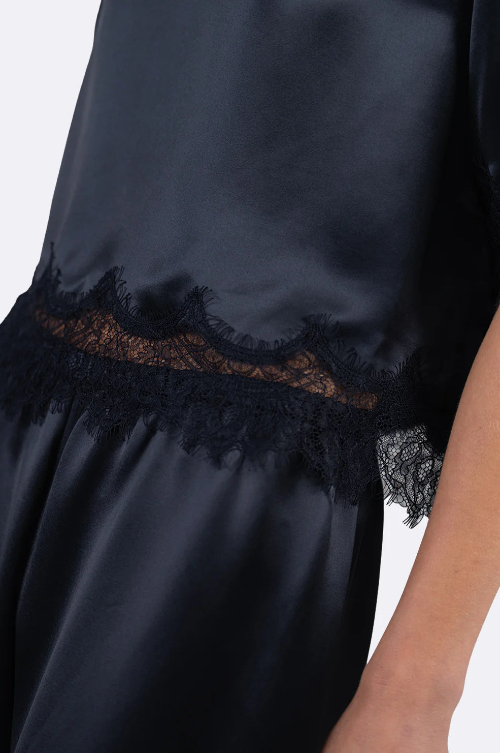 Midnight satin top