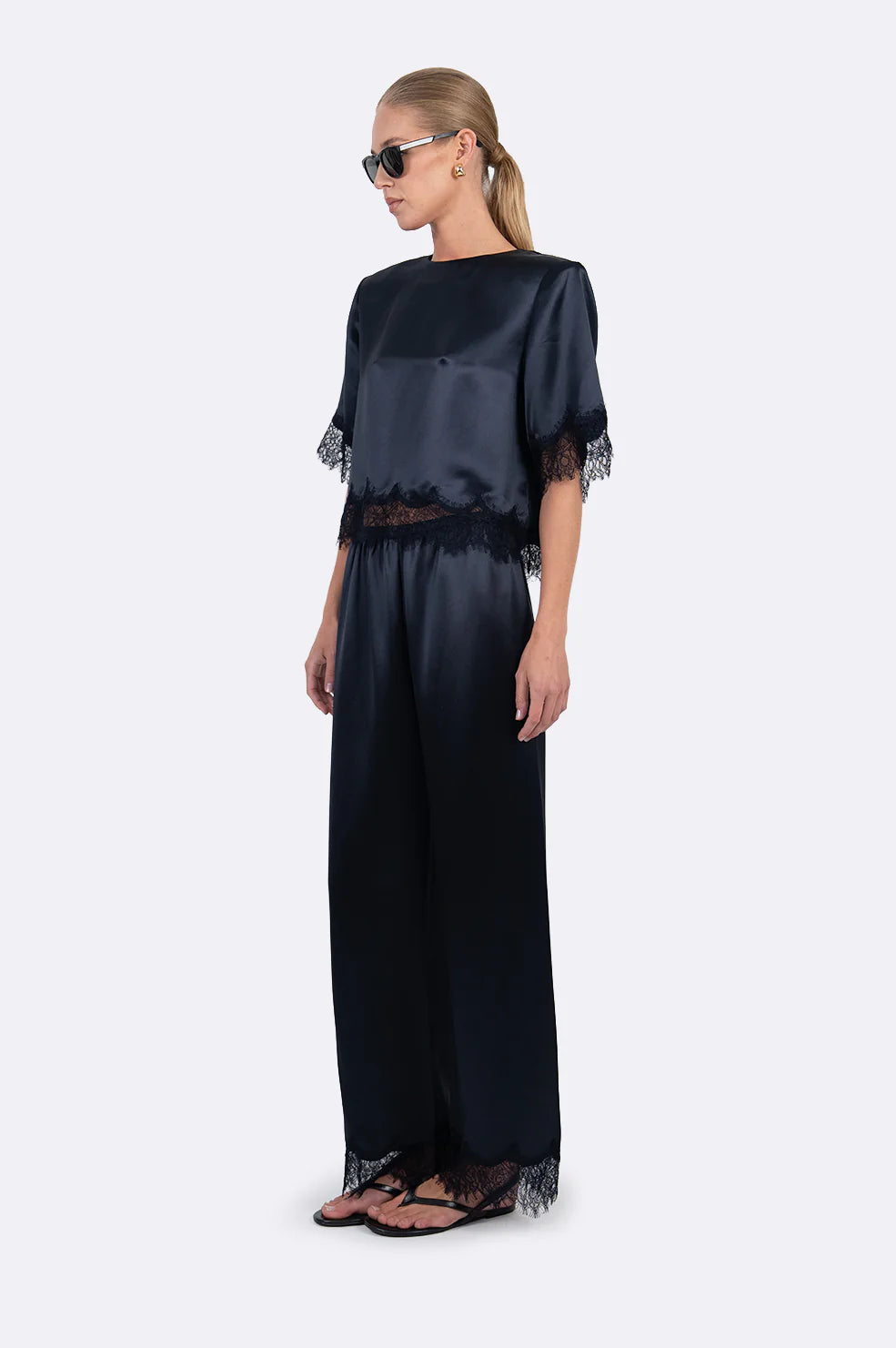 Midnight satin top