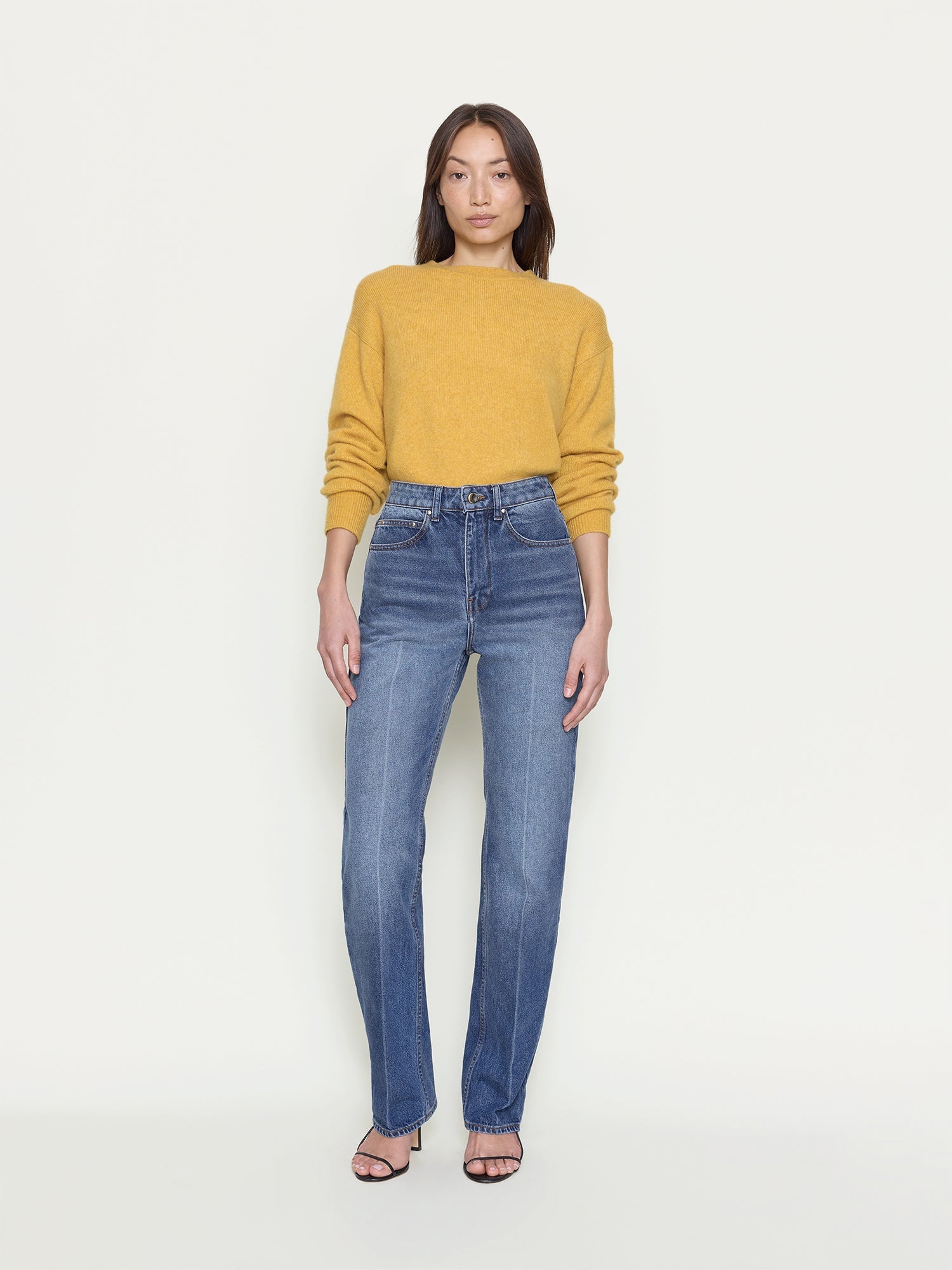 Noon Jean in Cloud Wash With Crease