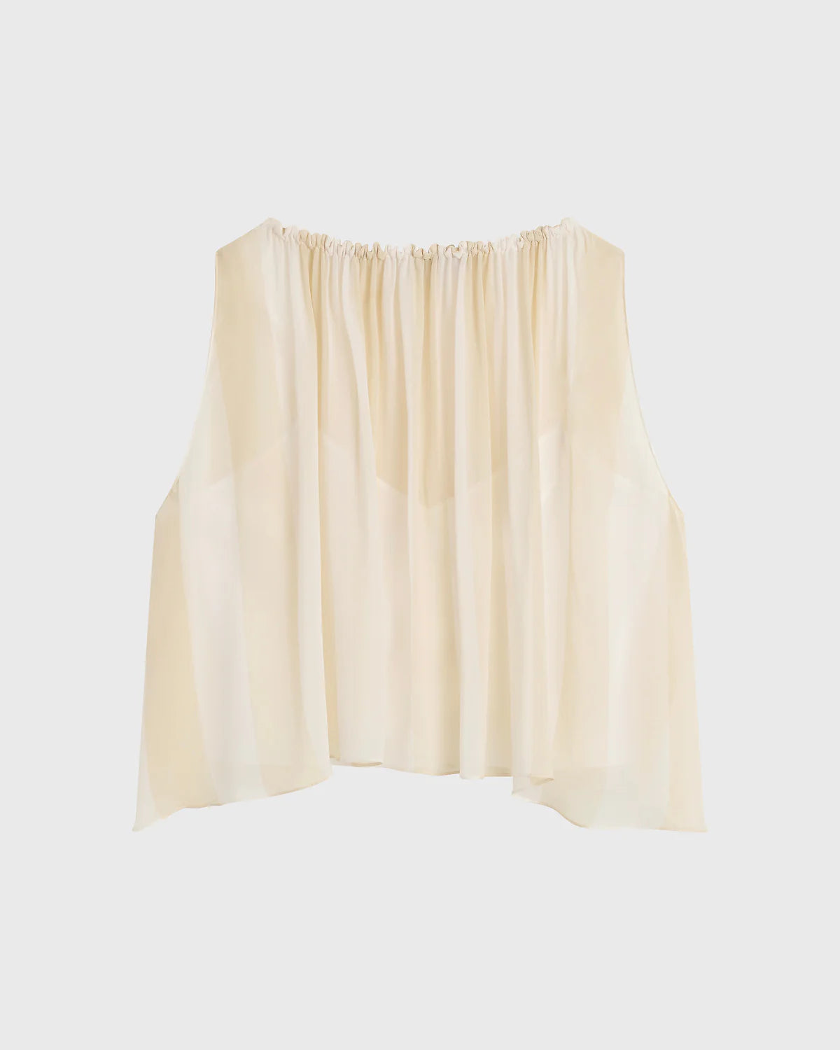 CAPRI SILK GATHERED TOP