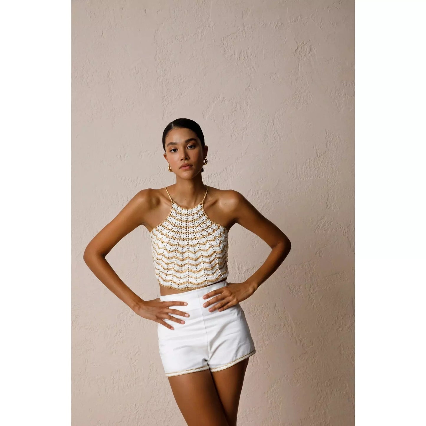 REGINA CROCHET HALTER TOP