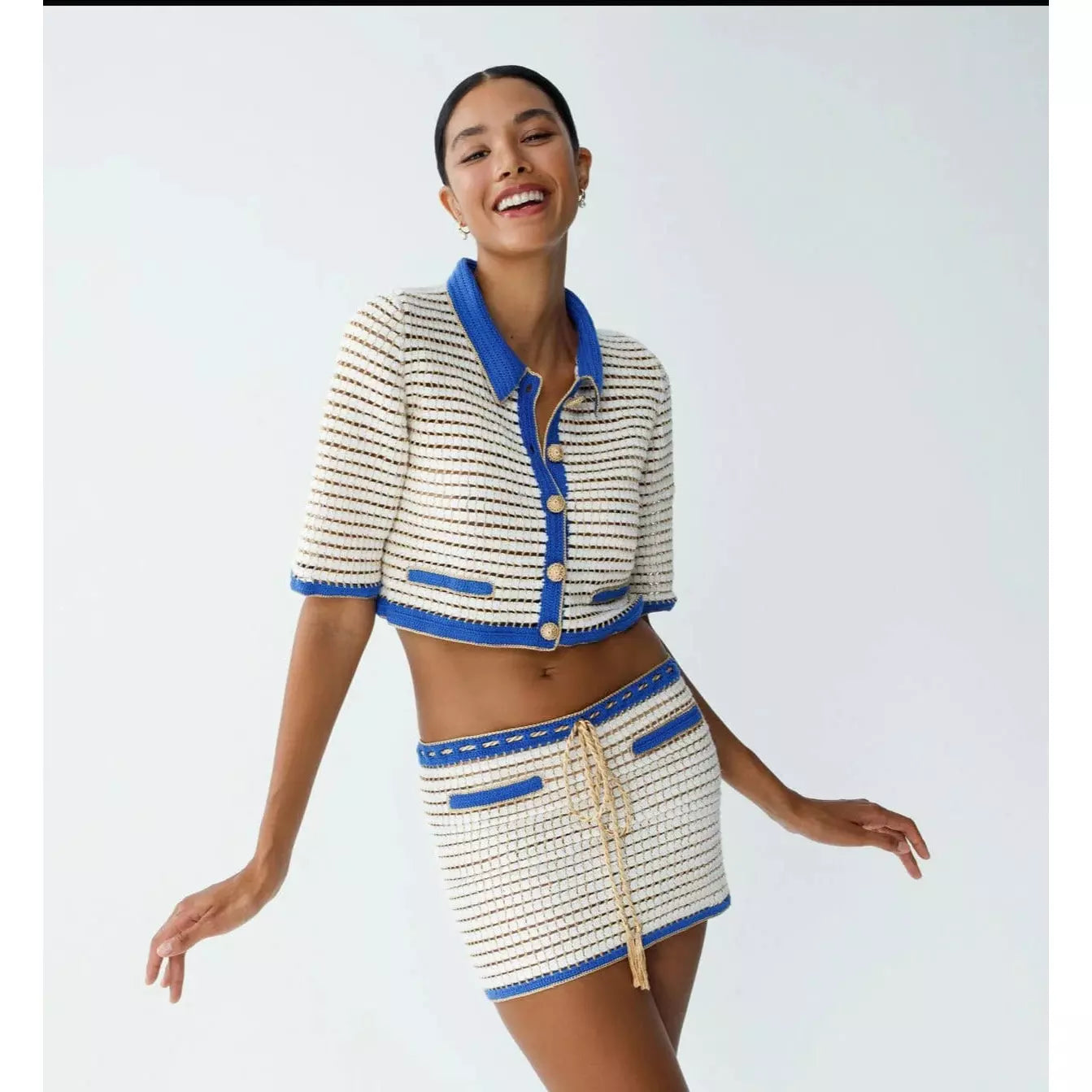 SABRINA KNIT CROP SWEATER