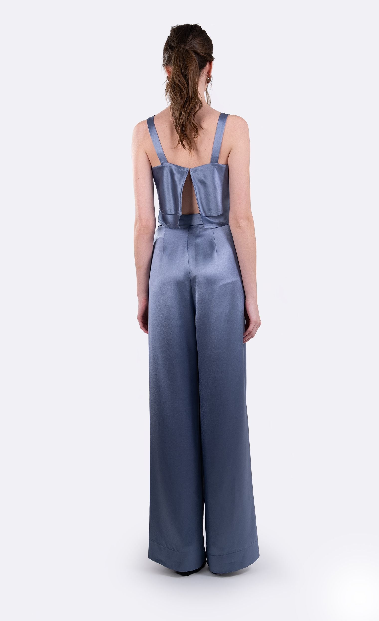 Astrid Crop - Steel Blue