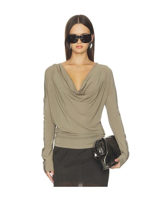 Helmut Lang Cowl LS Top - Fallen Rock