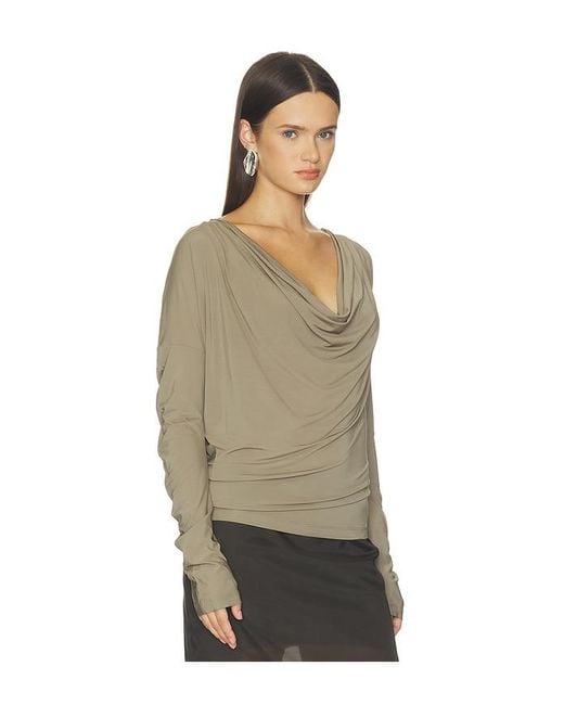Helmut Lang Cowl LS Top - Fallen Rock