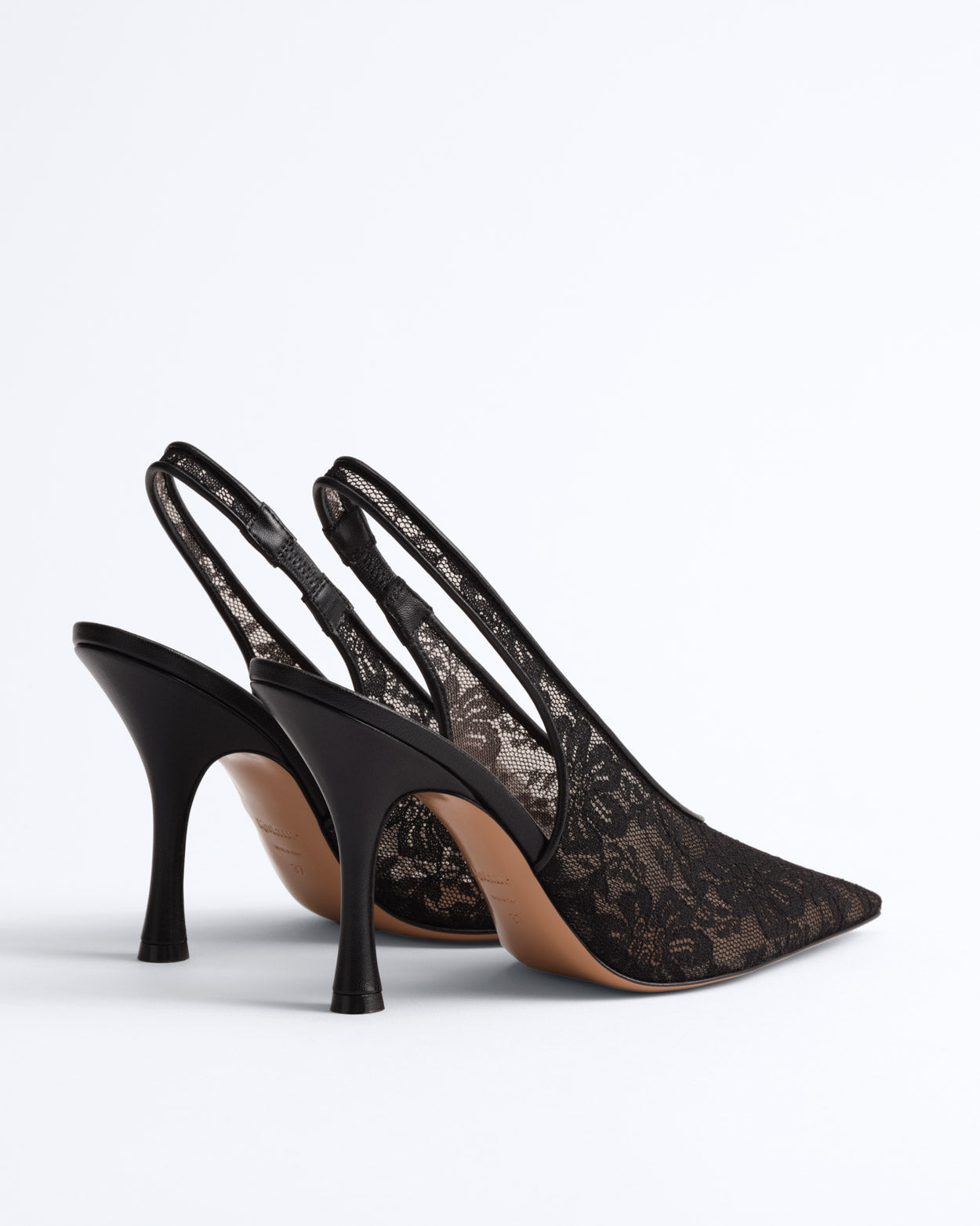 Camilla Sling Lace 90mm - Black