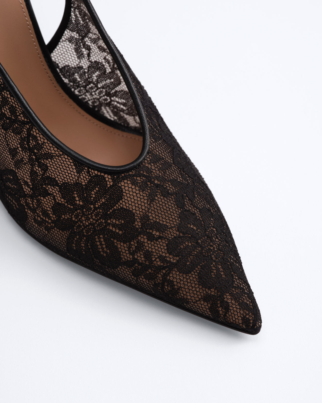 Camilla Sling Lace 90mm - Black