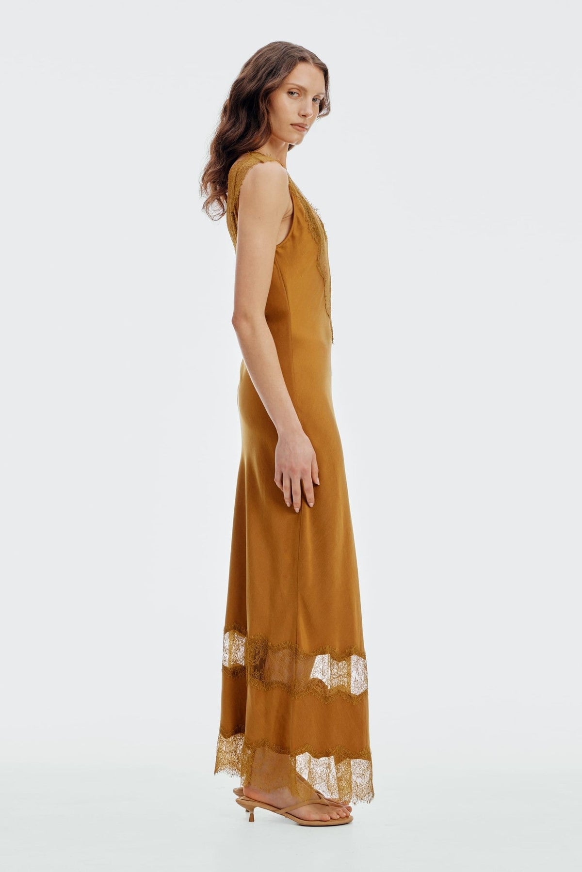 THIRD FORM Visions Lace Peer In Maxi - Patina