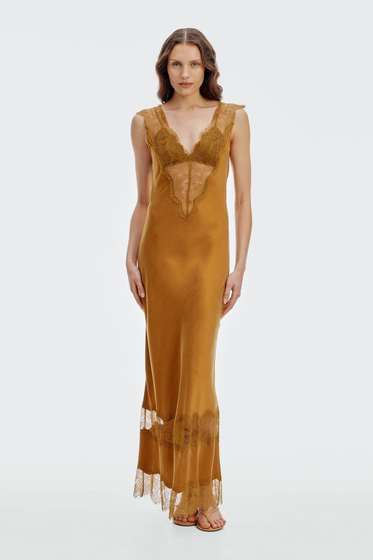 THIRD FORM Visions Lace Peer In Maxi - Patina