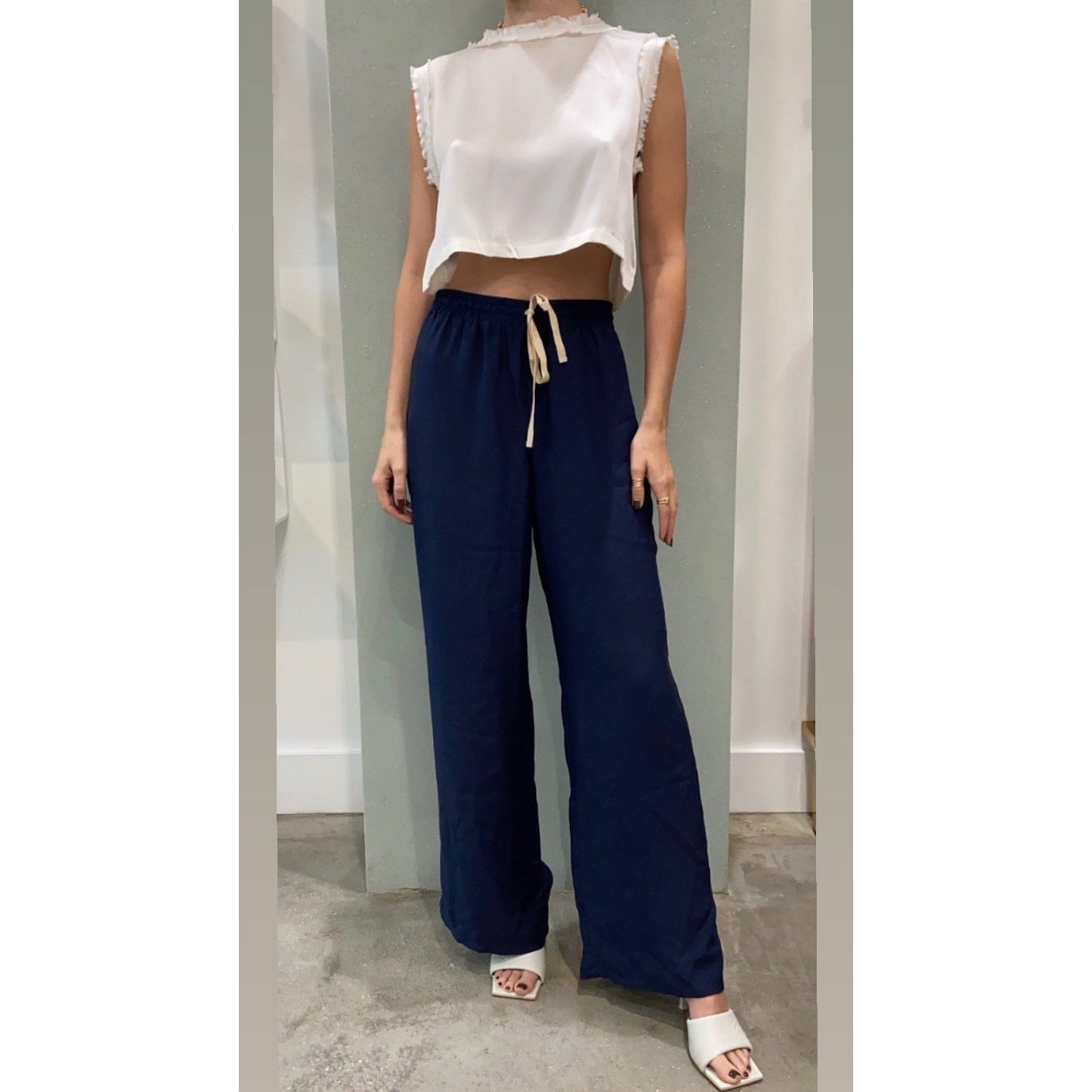 Silk Charmeuse Pants | Women's Clothing Boutique | Frankie Miami