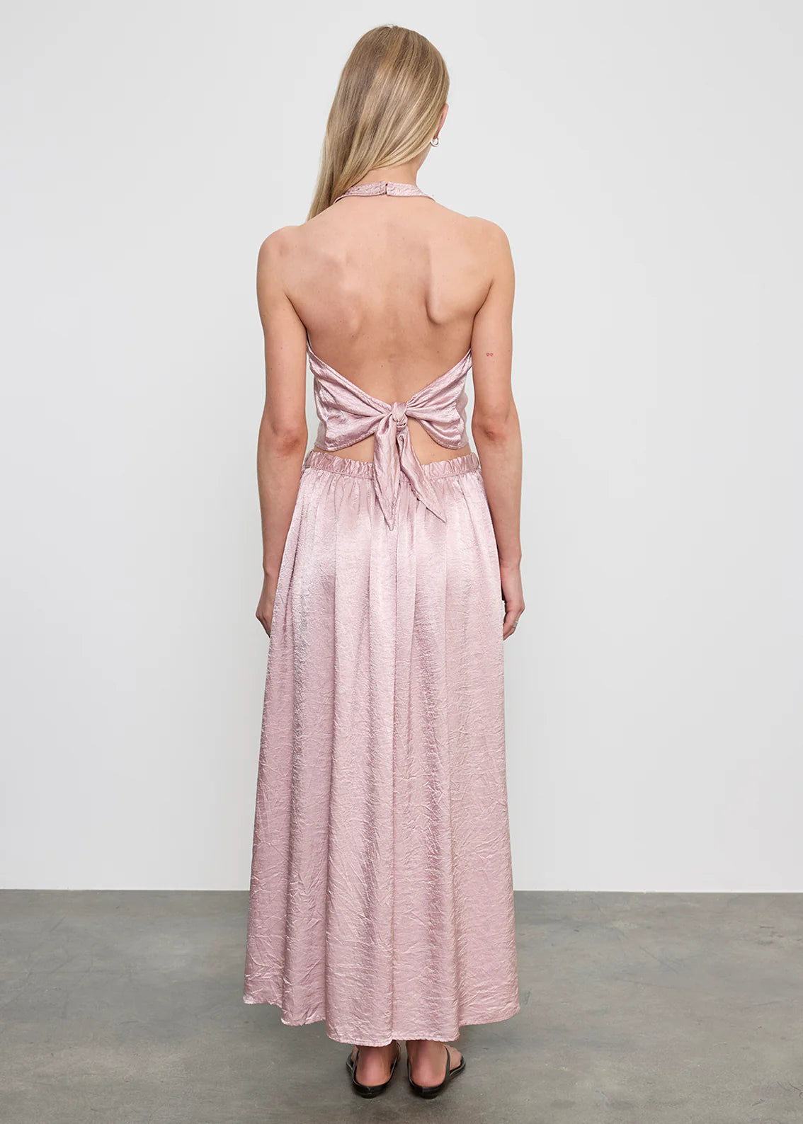 TEXTURED SATIN CELESTE SKIRT