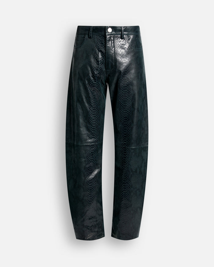 Billie Leather Trousers - Black