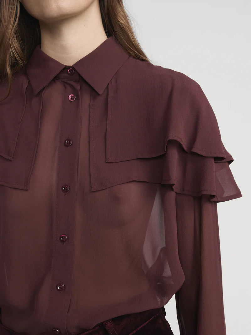 THE SILK CAPE BLOUSE