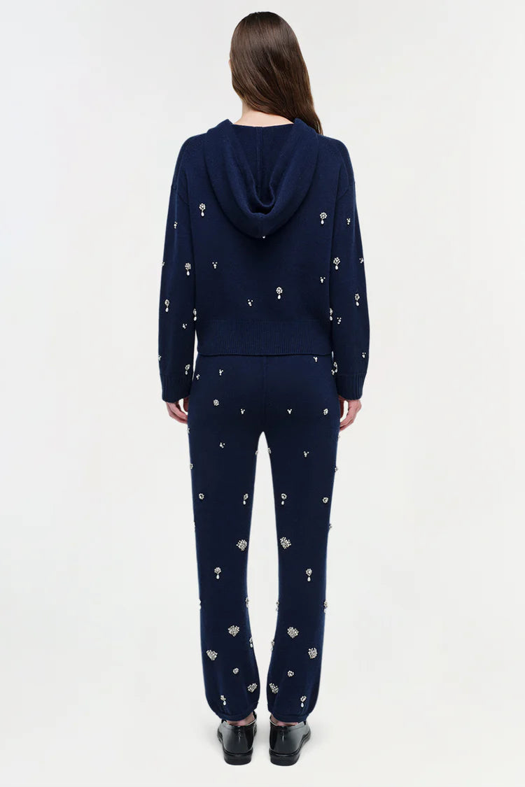 KARMEN EMBELLISHED CASHMERE HOODIE